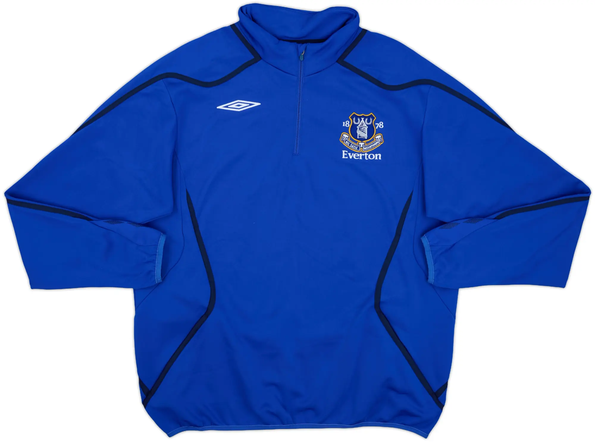 2007-08 Everton Umbro 1/4 Zip Drill Top - 9/10 - (XL)