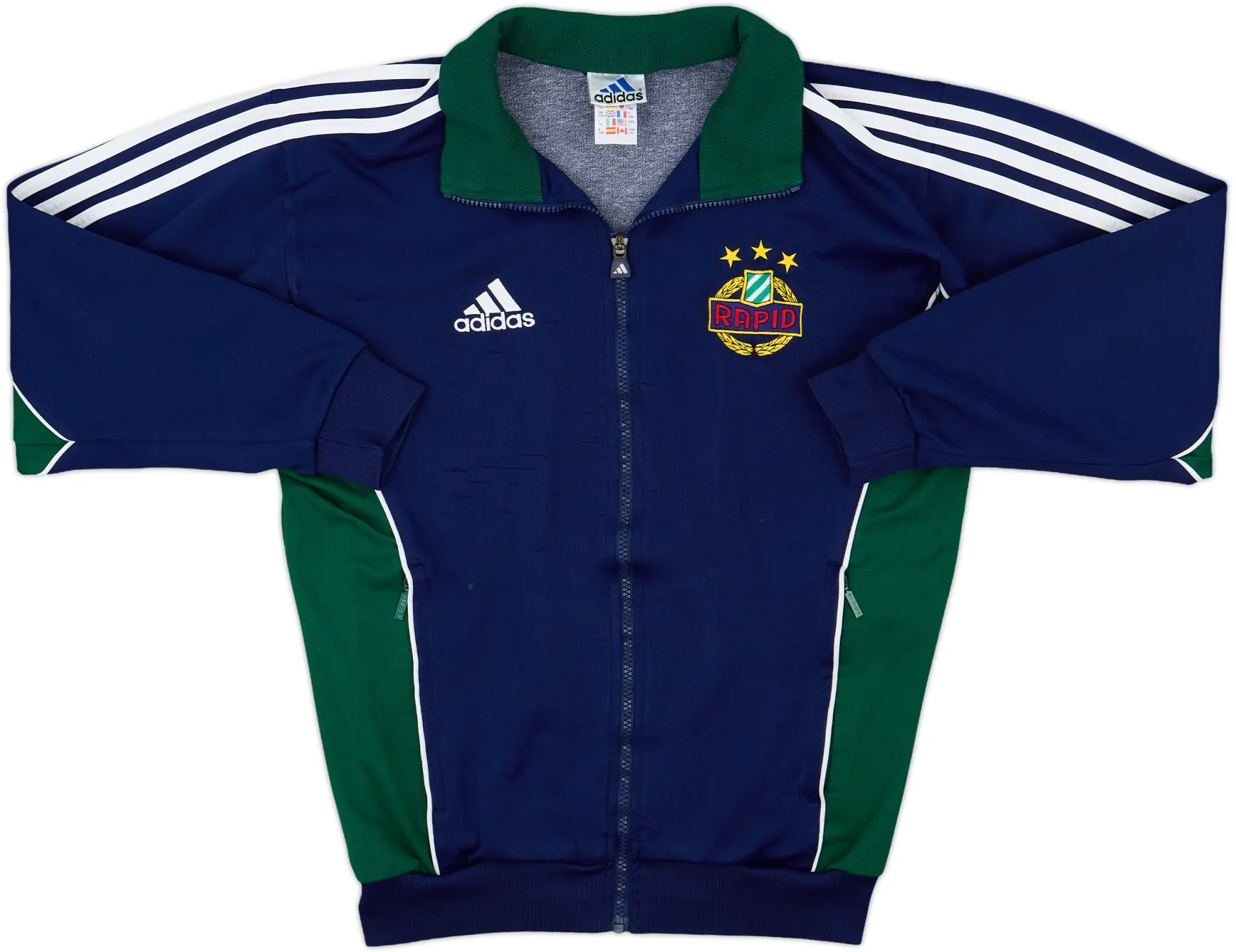 1999-00 Rapid Vienna adidas Track Jacket - 8/10 - (XL.Boys)