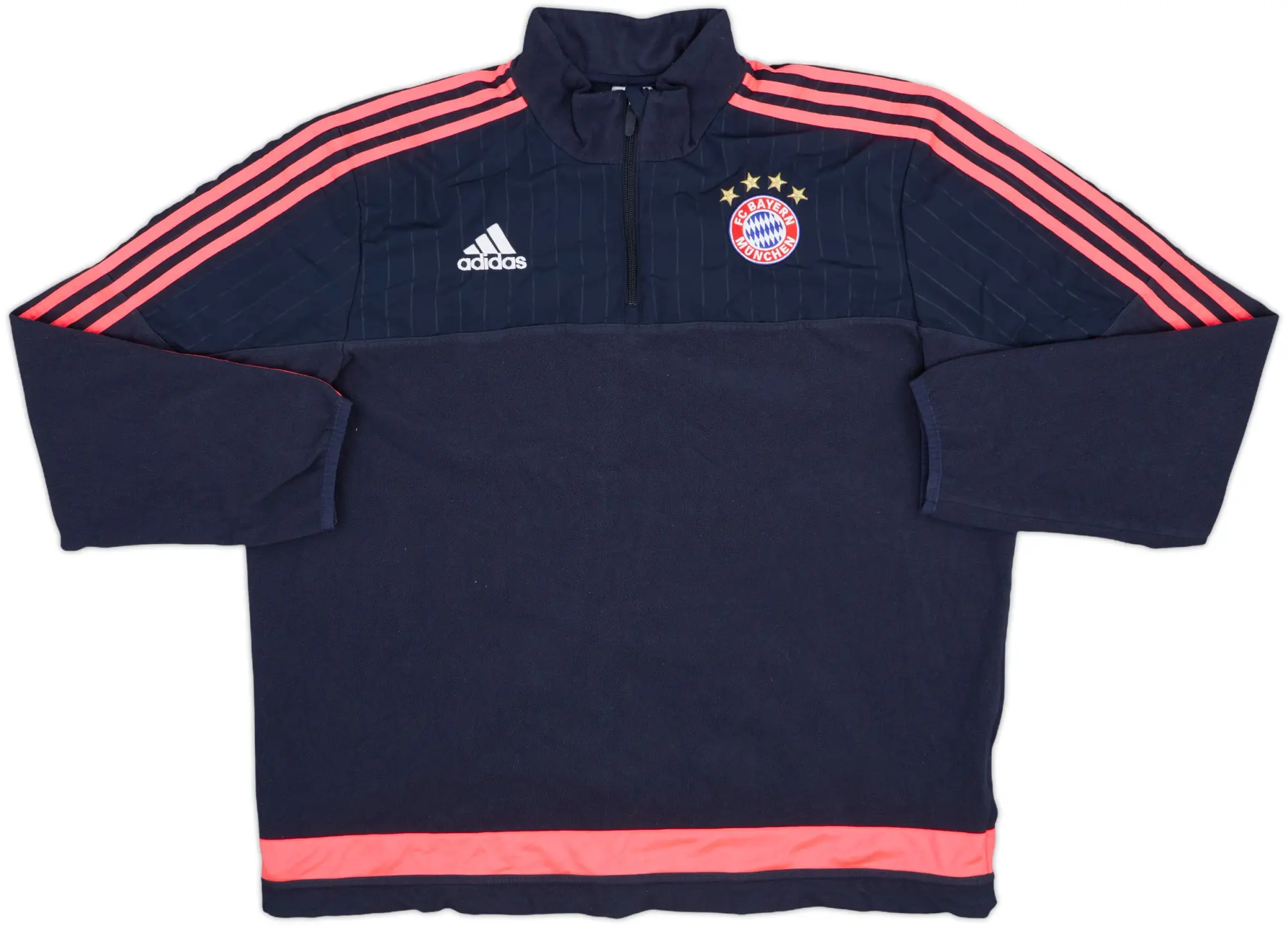 2015-16 Bayern Munich adidas 1/4 Zip Fleece Top - 9/10 - (XL)