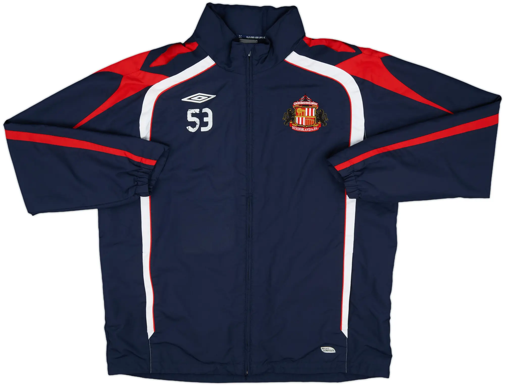 2007-09 Sunderland Umbro Player Issue Hooded Rain Jacket #53 - 8/10 - (XL)