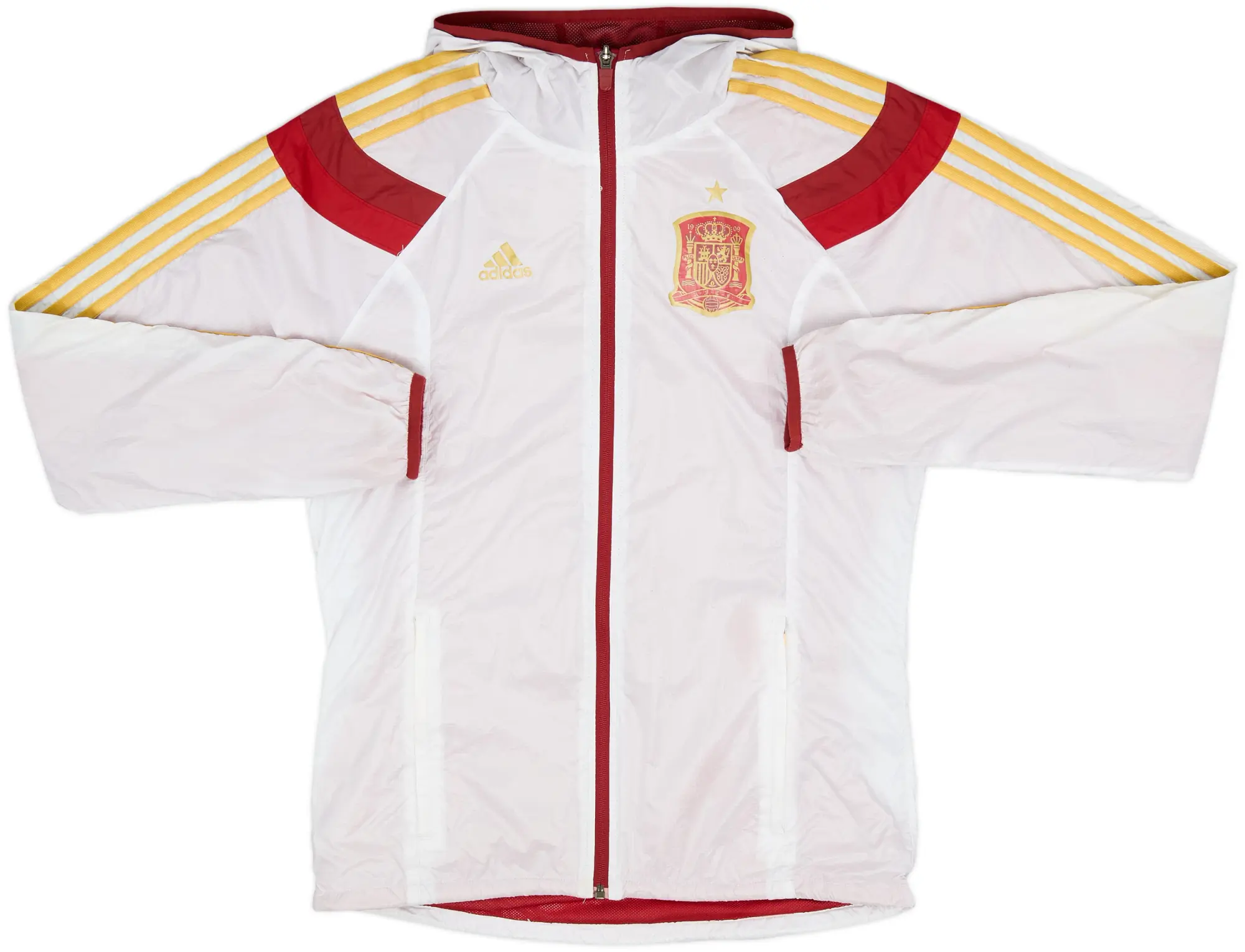 2014-15 Spain adidas Hooded Rain Jacket - 7/10 - (S)