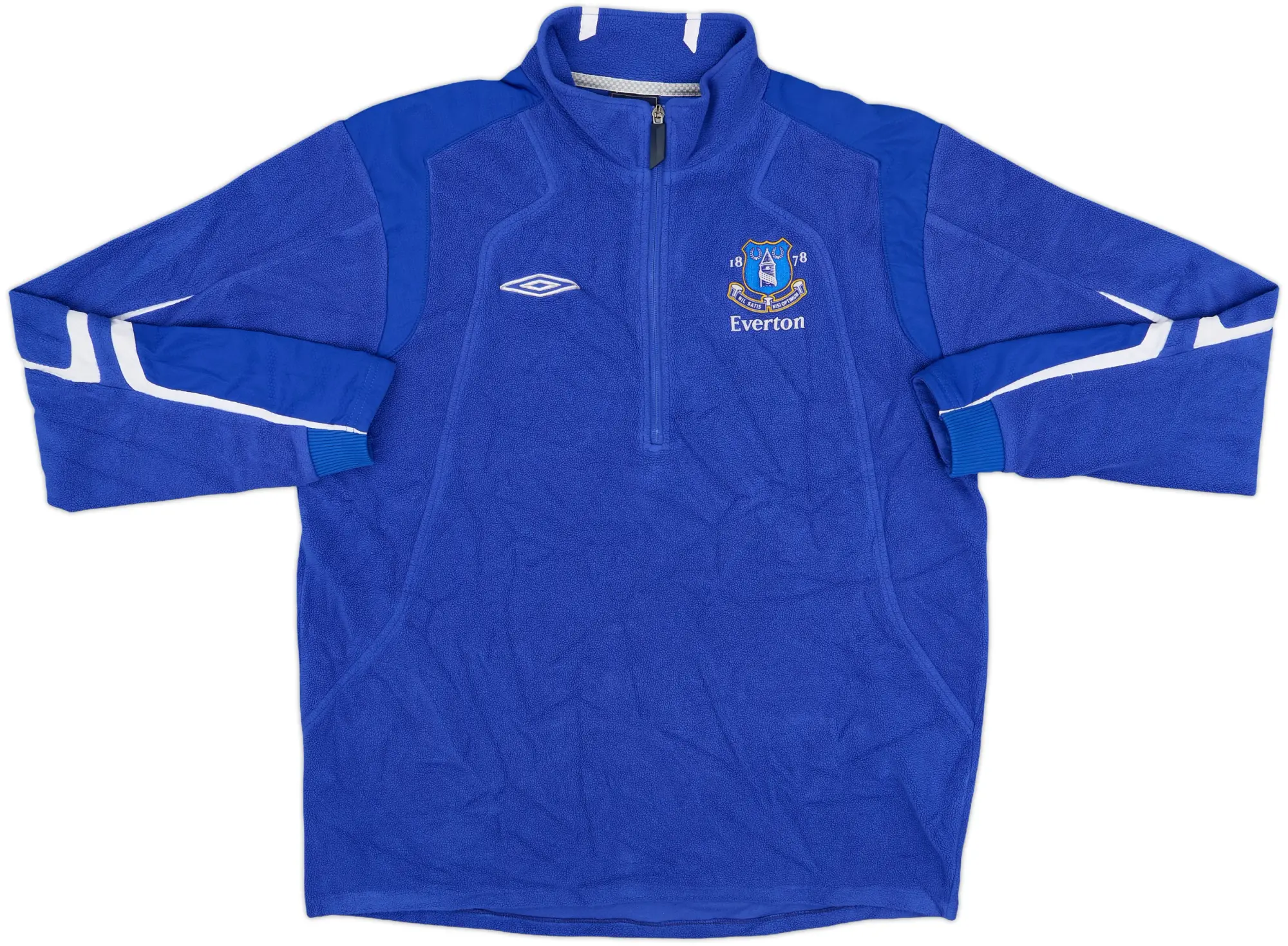 2007-08 Everton Umbro Fleece 1/4 Zip Training Top - 8/10 - (L)
