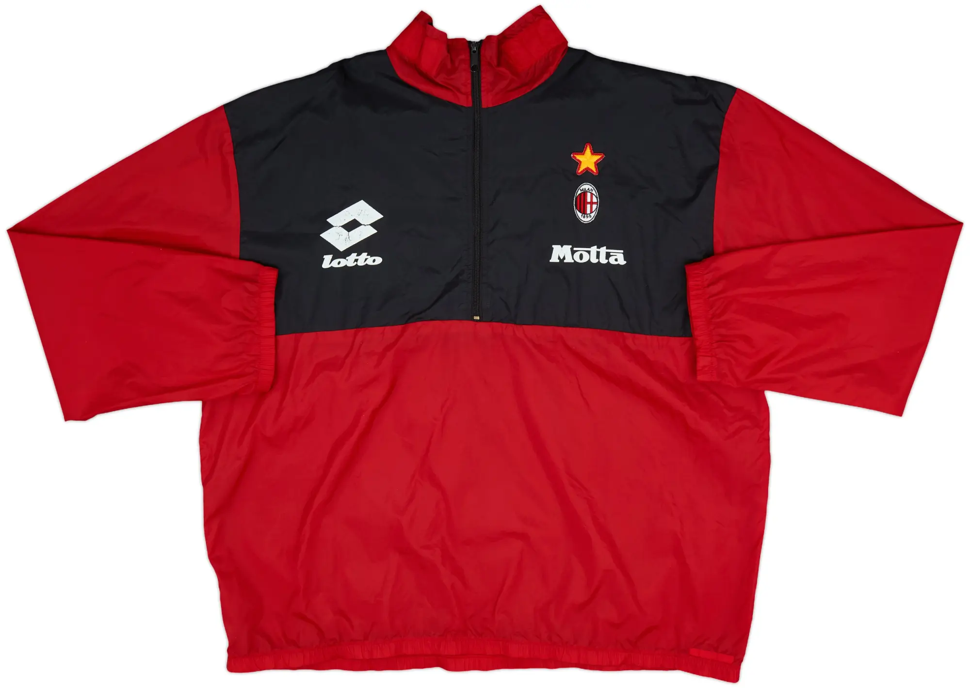1994-95 AC Milan Lotto 1/4 Zip Training Top - 7/10 - (L)
