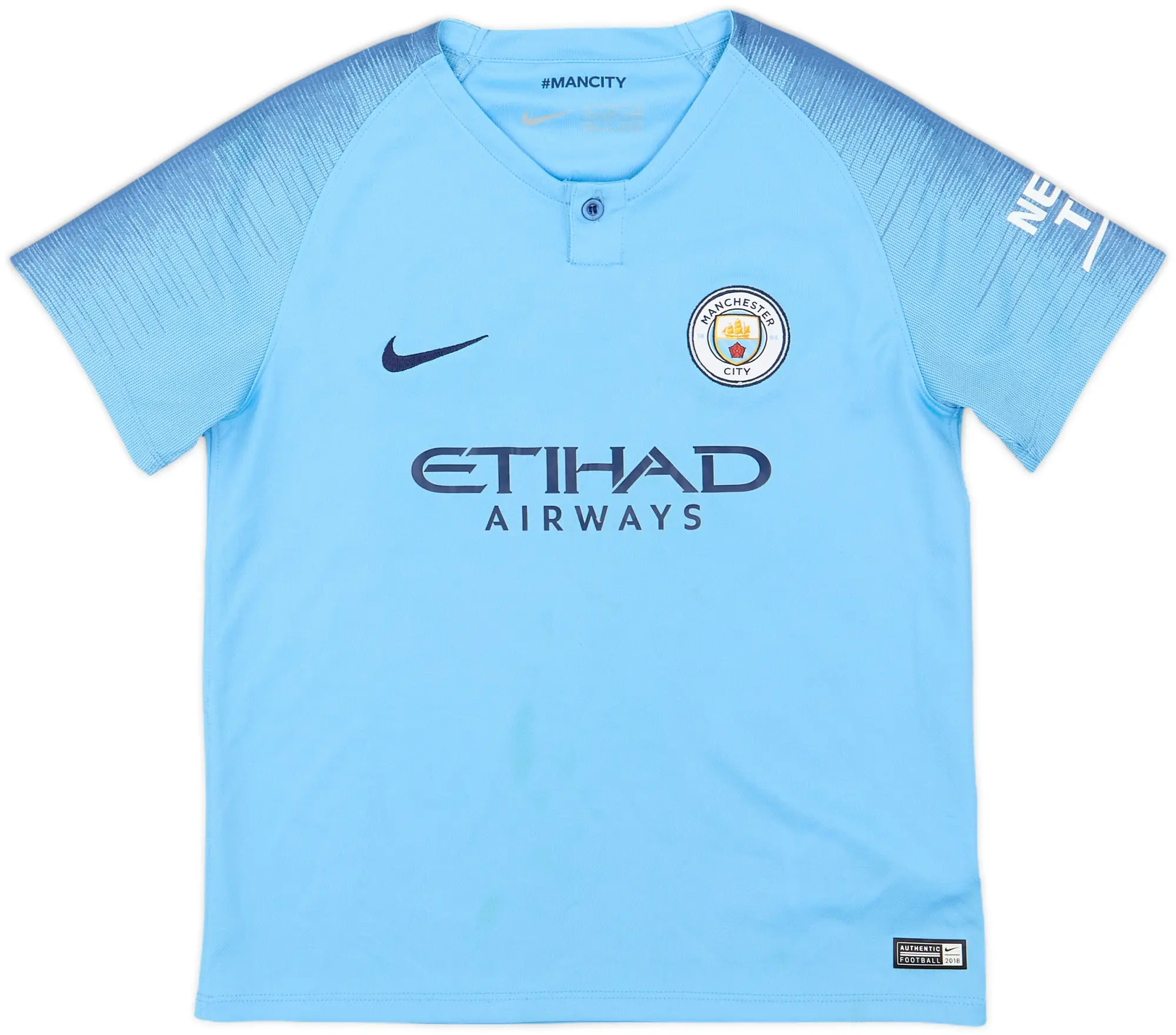 2018-19 Manchester City Home Shirt - 7/10 - (7-8 Years)