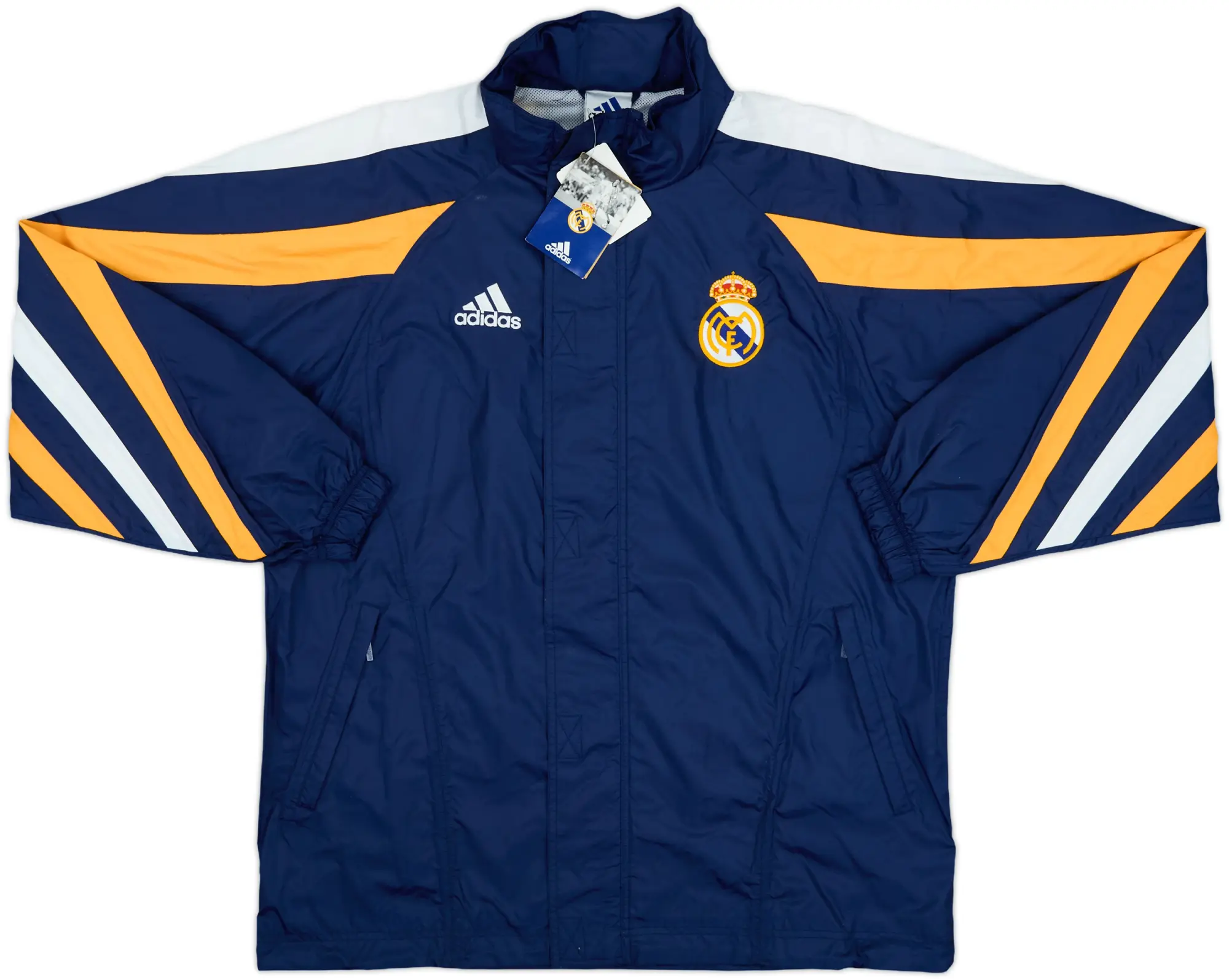 1998-99 Real Madrid adidas Hooded Rain Jacket (S)