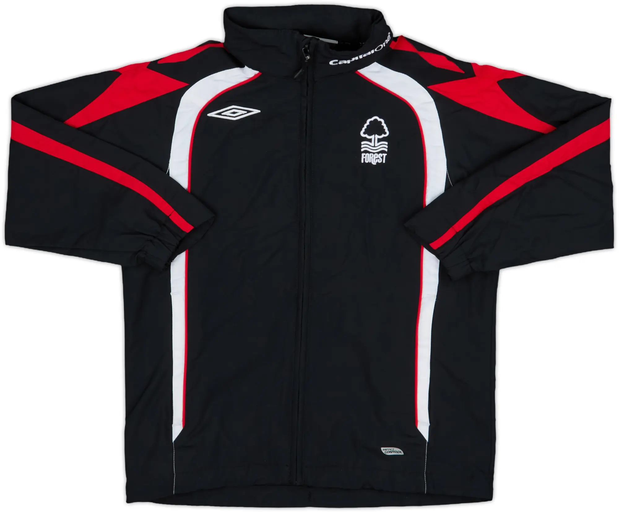 2007-09 Nottingham Forest Umbro Hooded Rain Jacket - 6/10 - (S.Boys)