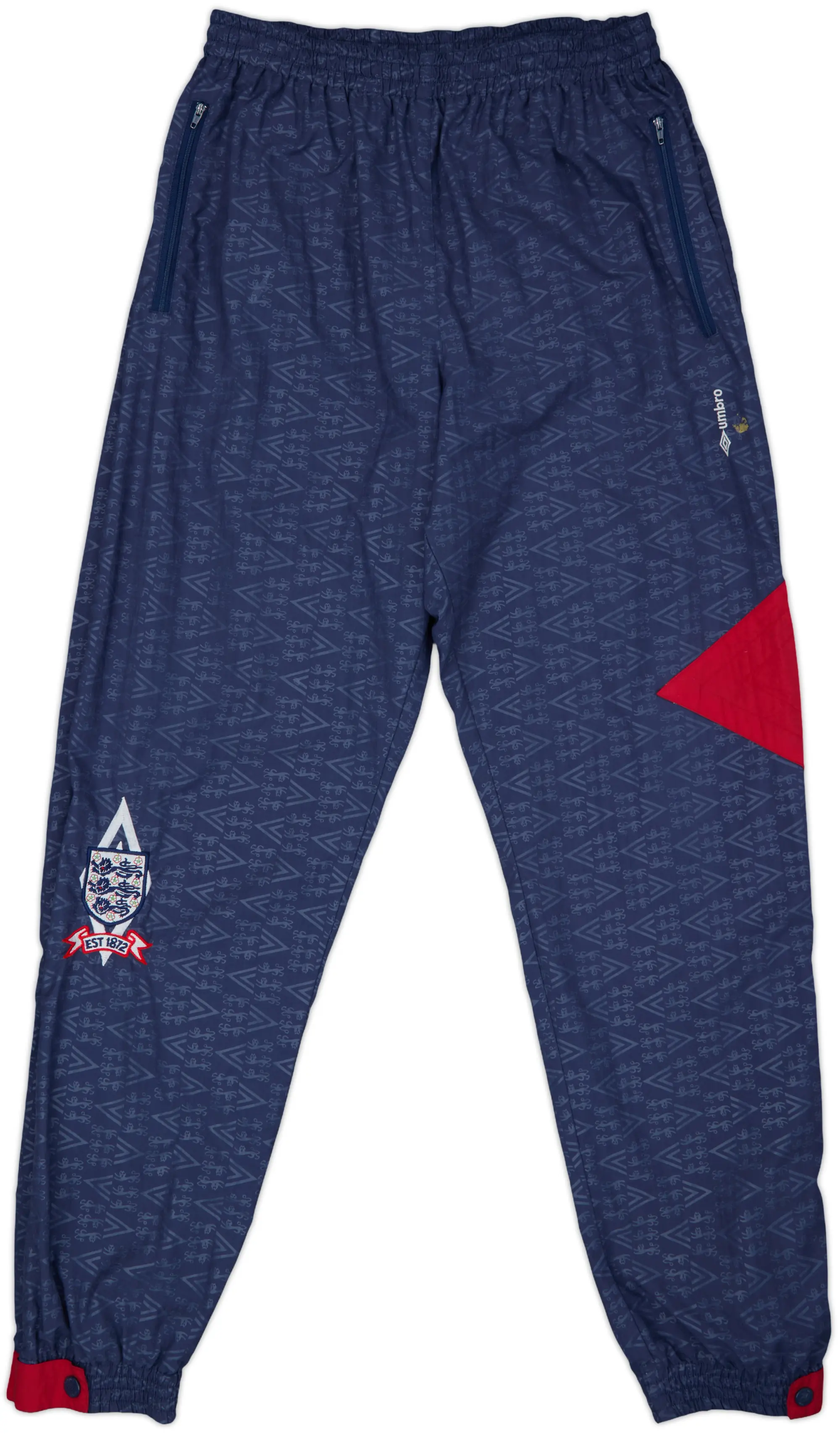 1990-92 England Umbro Track Pants/Bottoms - 7/10 - (M)