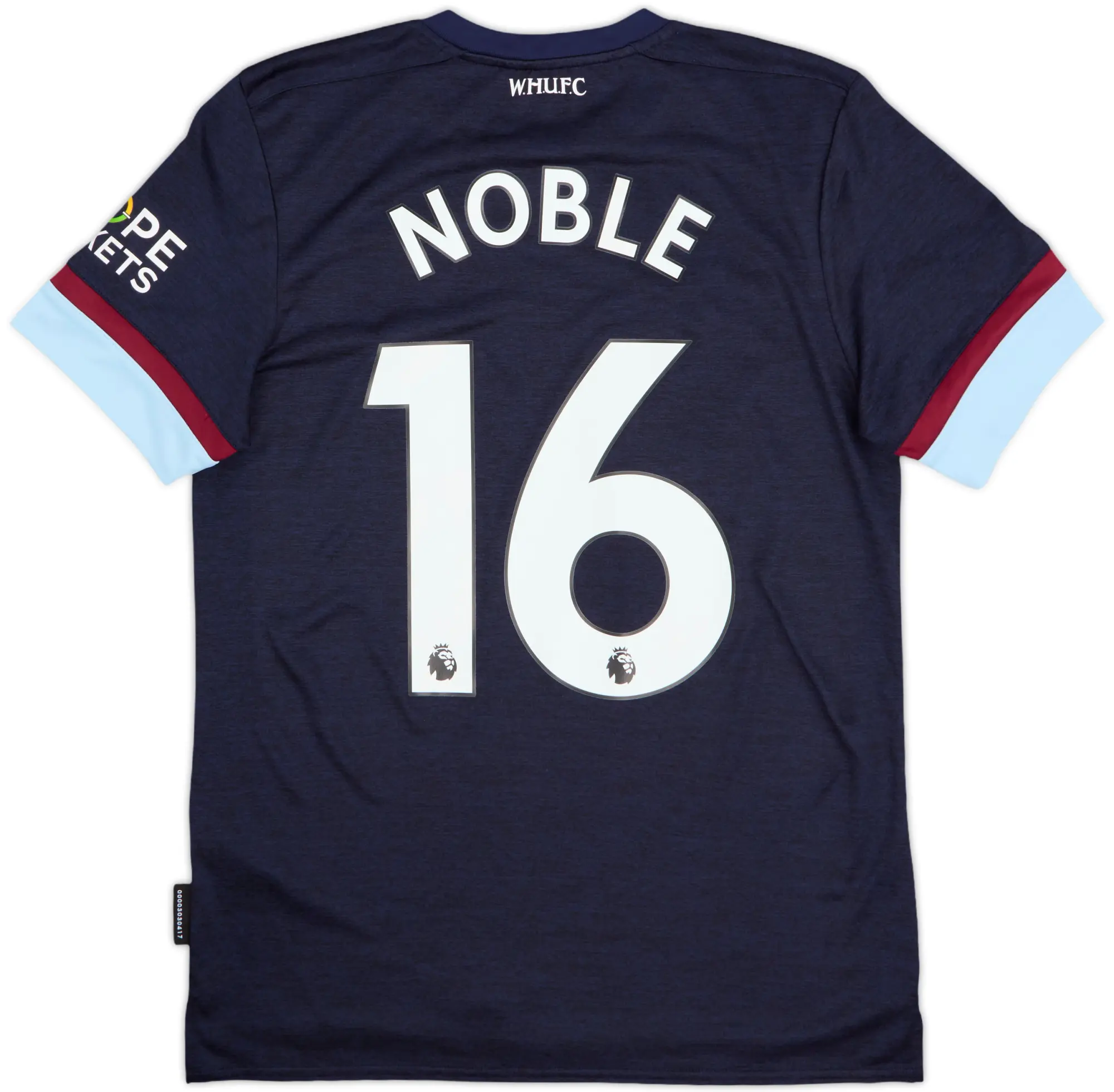 2021-22 West Ham Third Shirt Noble #16 - 10/10 - (S)