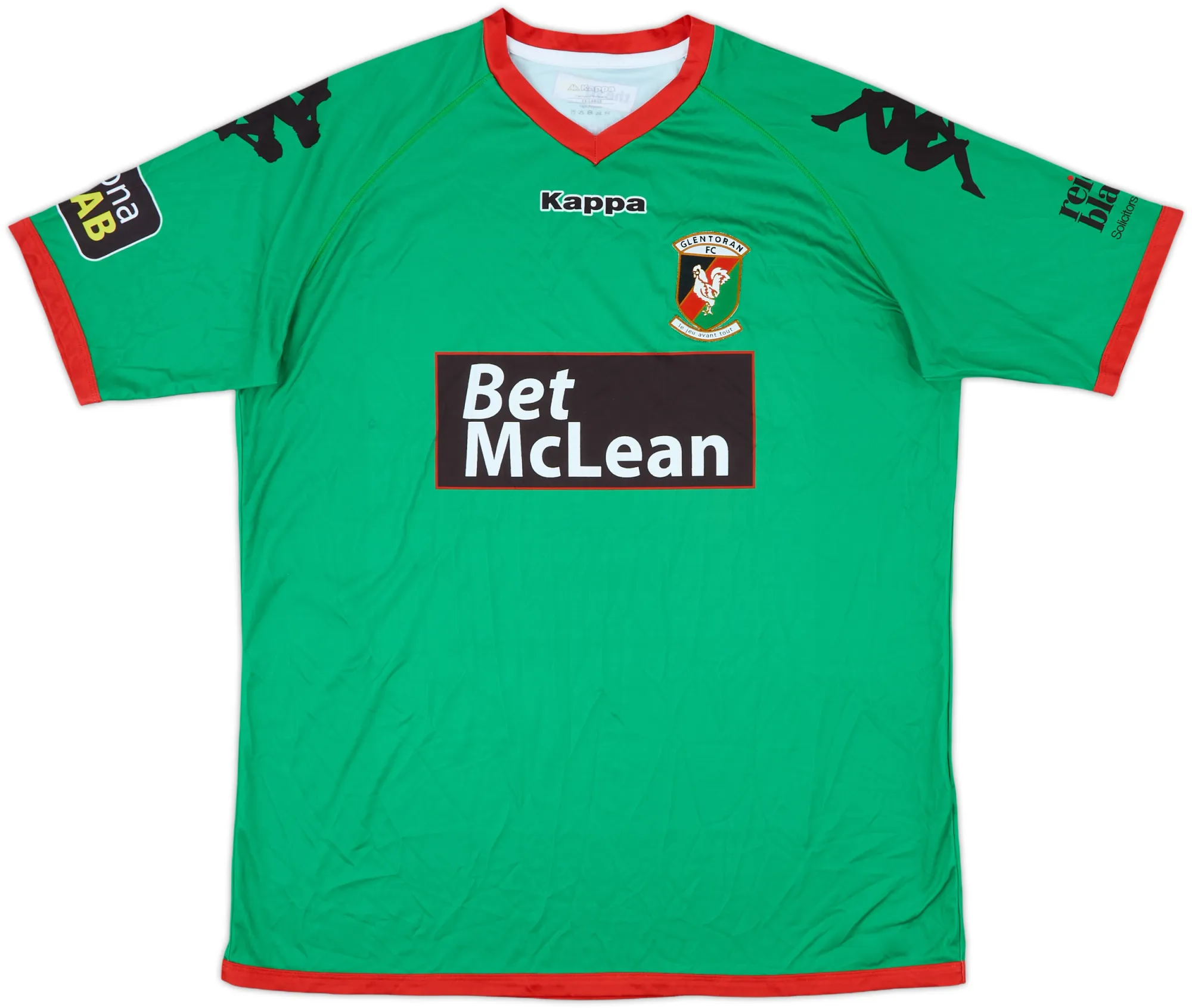 Kappa Glentoran Mens SS Home Shirt 2016/17