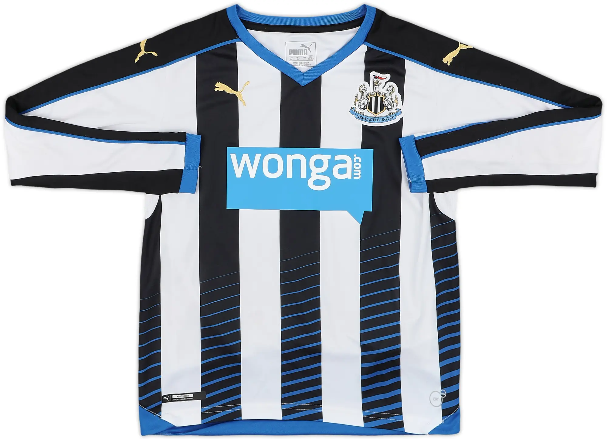 2015-16 Newcastle Home L/S Shirt - 8/10 - (M.Boys)