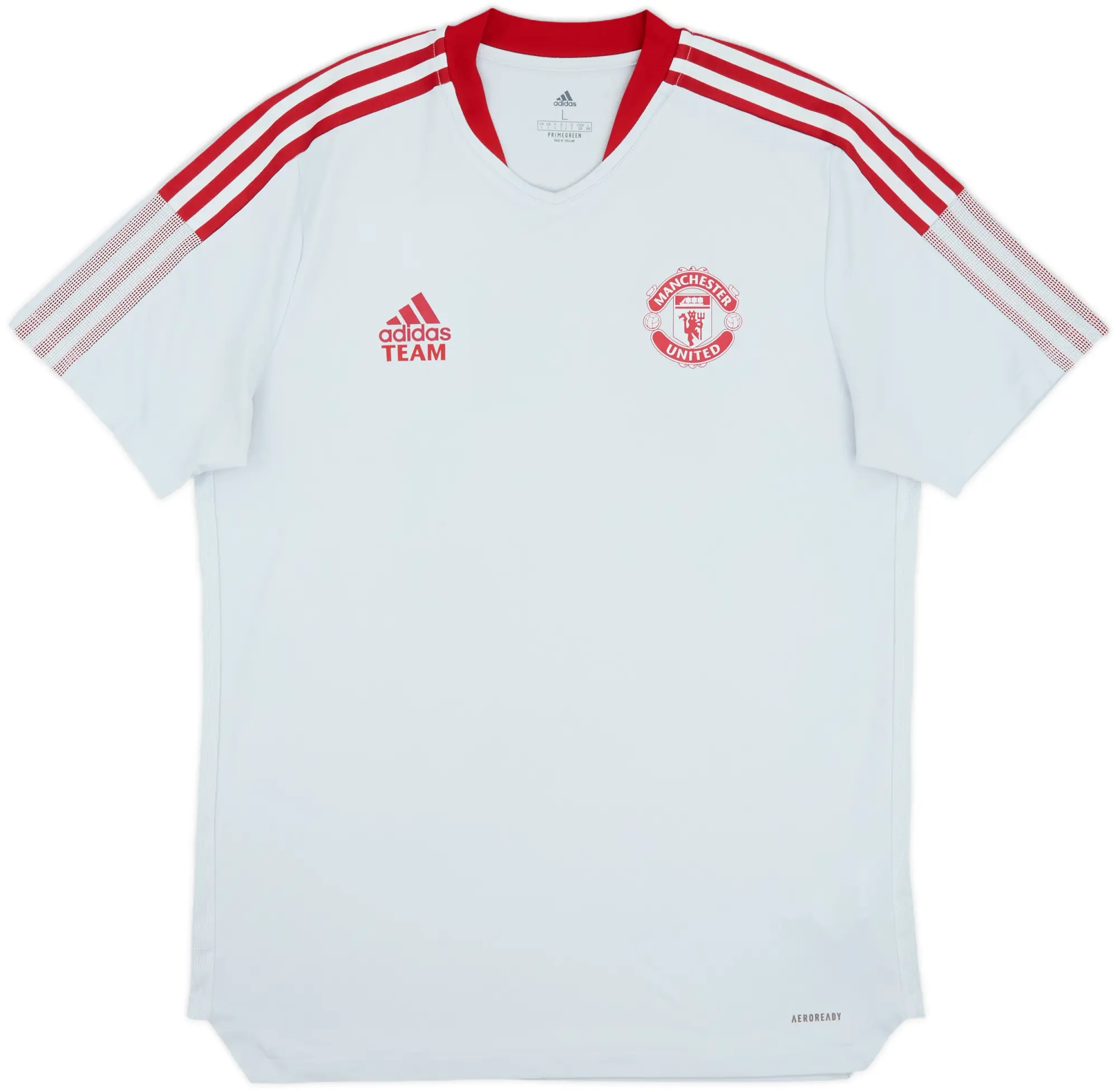 2021-22 Manchester United adidas Staff Issue Training Shirt Team - 8/10 - (L)