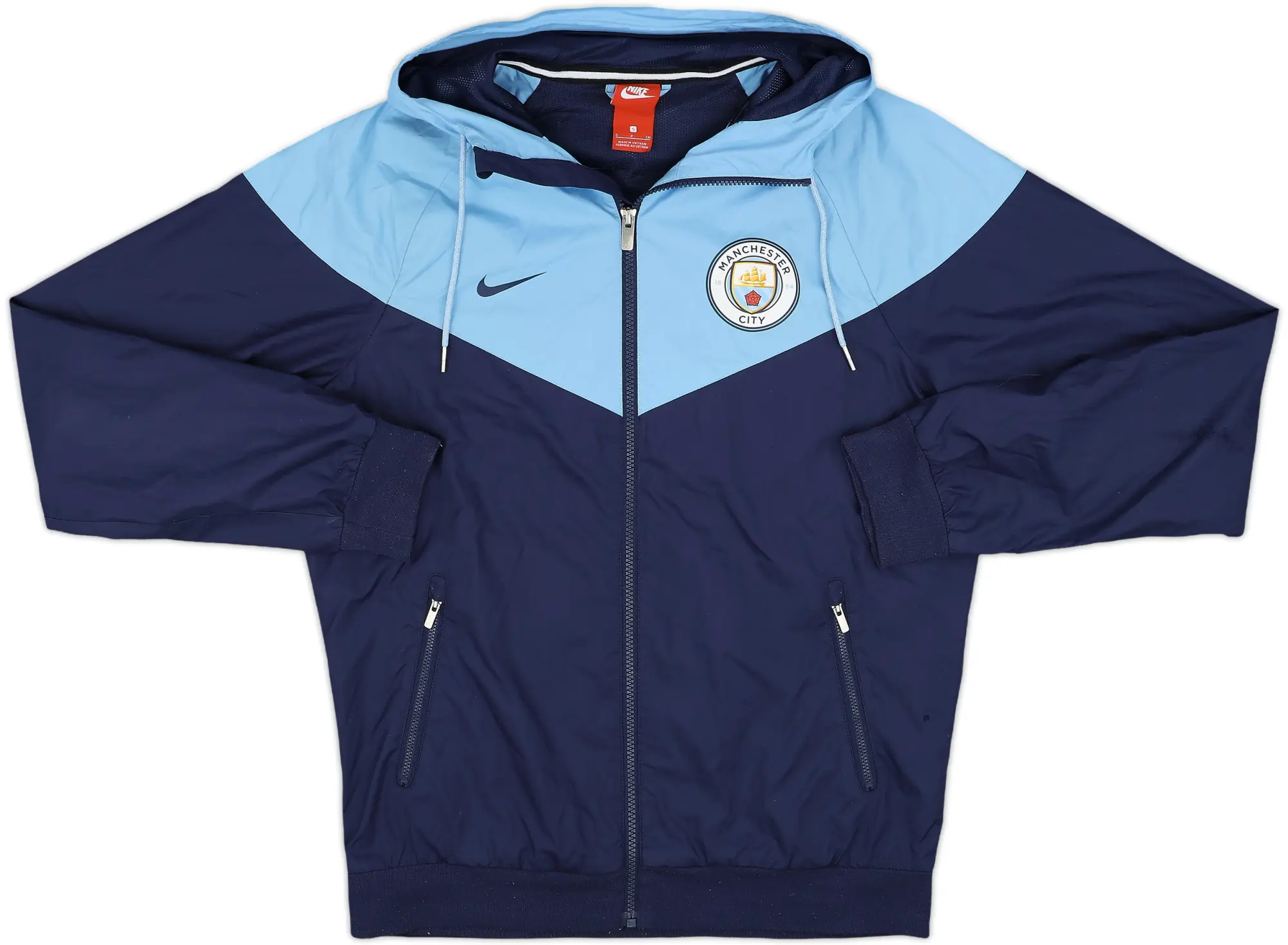2017-18 Manchester City Hooded Nike Track Jacket - 8/10 - (S)