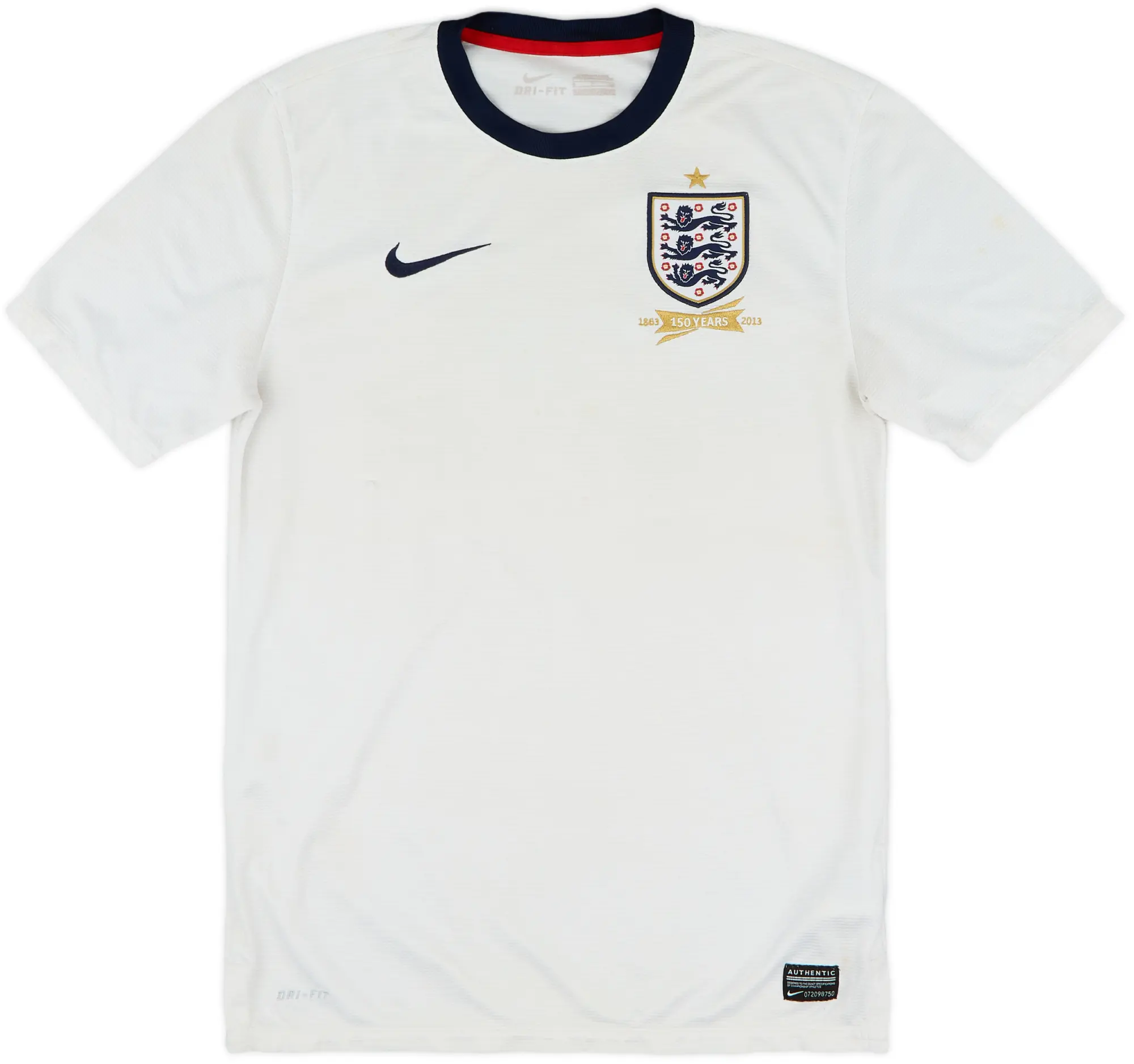 2013 England 150th Anniversary Home Shirt - 5/10 - (S)