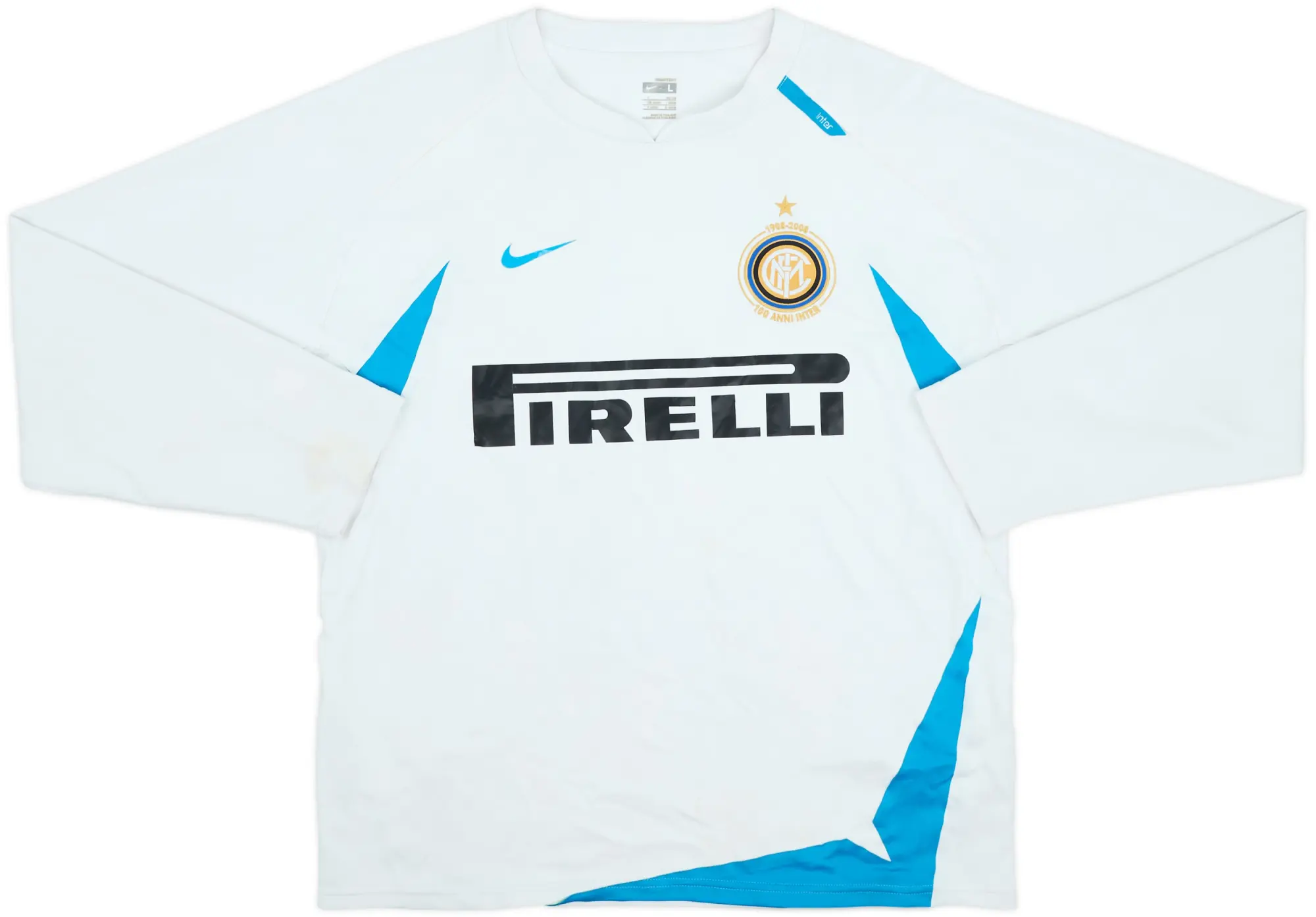 2007-08 Inter Milan Nike Sweat Top - 6/10 - (L)