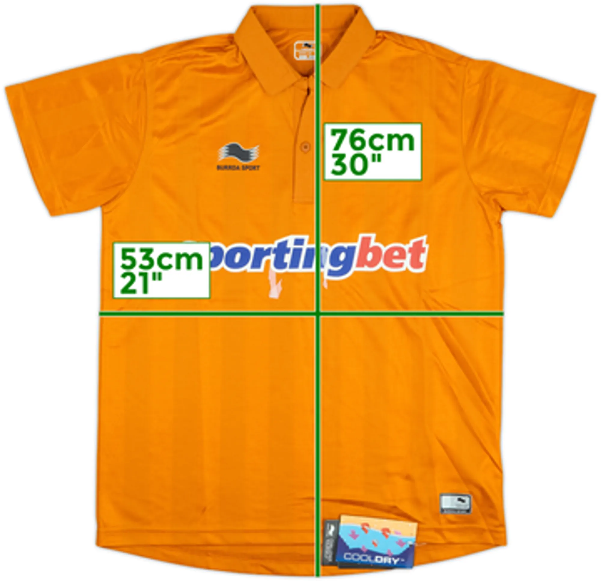 Burrda Wolverhampton Wanderers Mens SS Home Shirt 2012/13