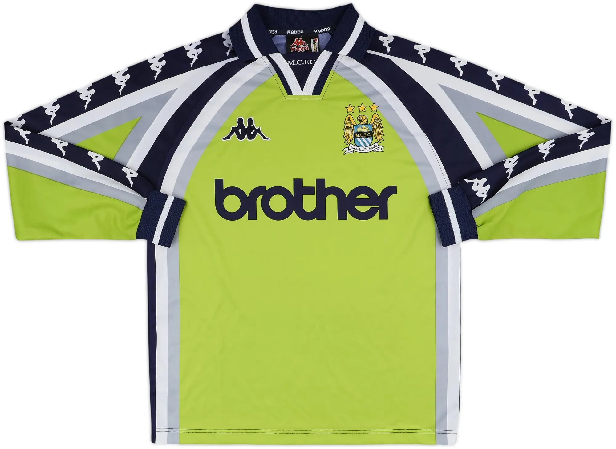 Kappa Manchester City Mens LS Goalkeeper Home Shirt 1997/99