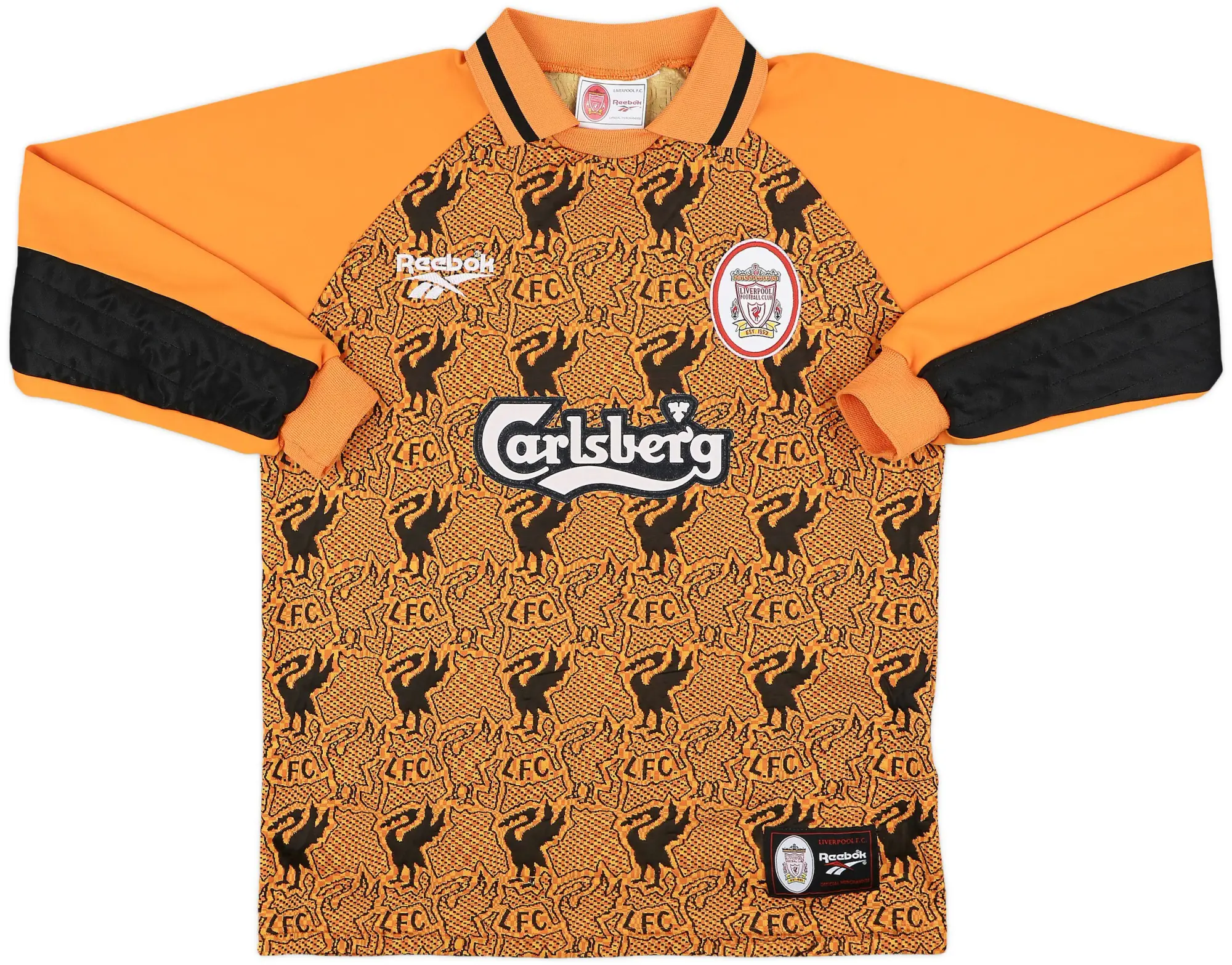 1996-97 Liverpool GK Shirt - 8/10 - (XL.Boys)