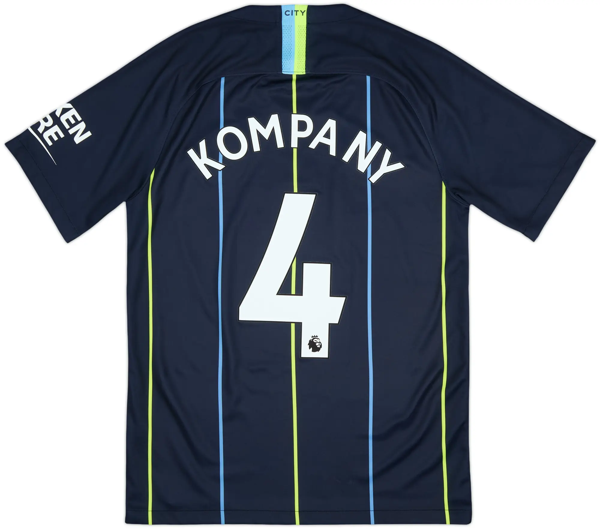 2018-19 Manchester City Away Shirt Kompany #4 - 10/10 - (S)
