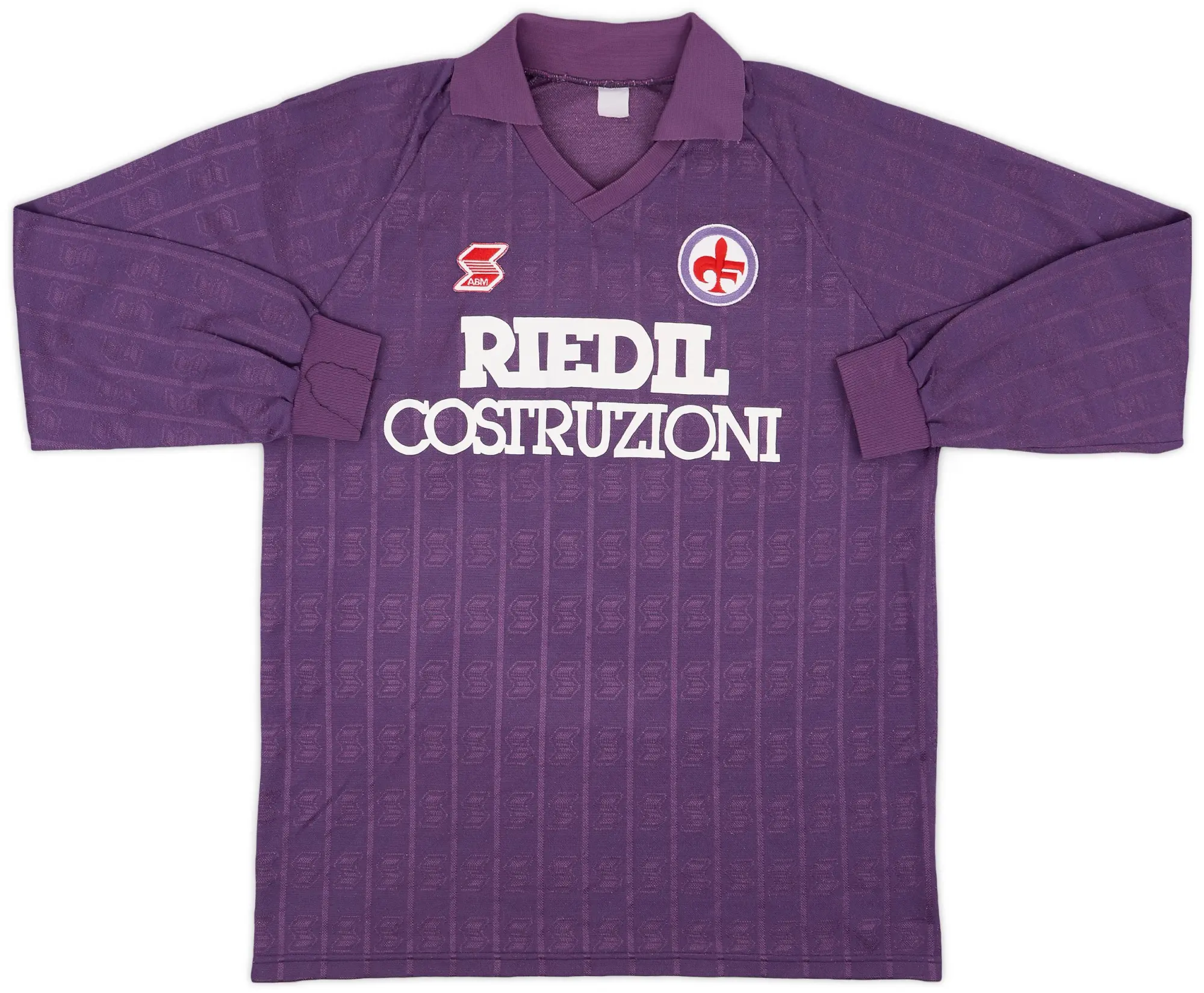 1988-90 Fiorentina Match Issue Home L/S Shirt #4