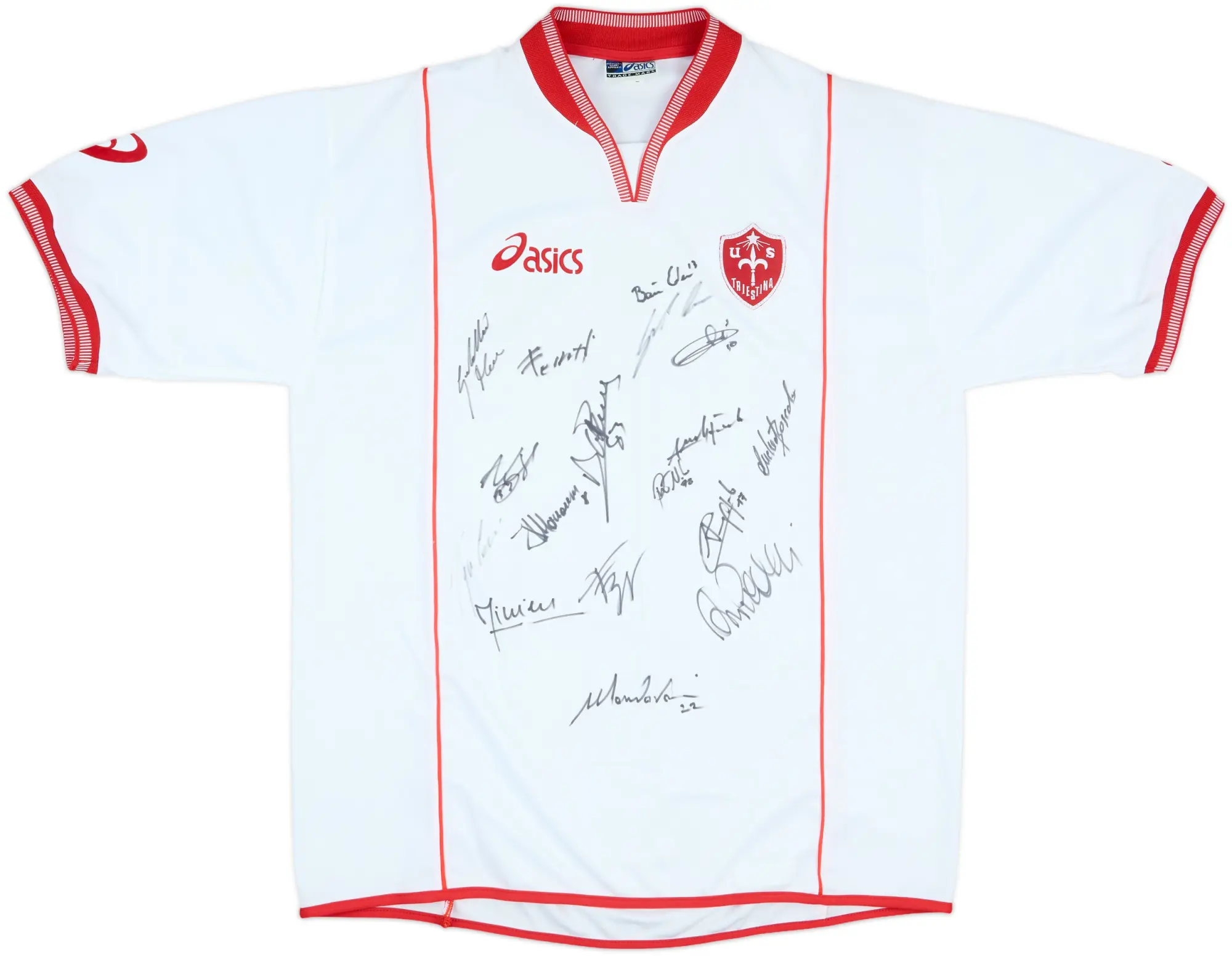 2003-04 Triestina Squad Signed Home Shirt - 8/10 - (XL)