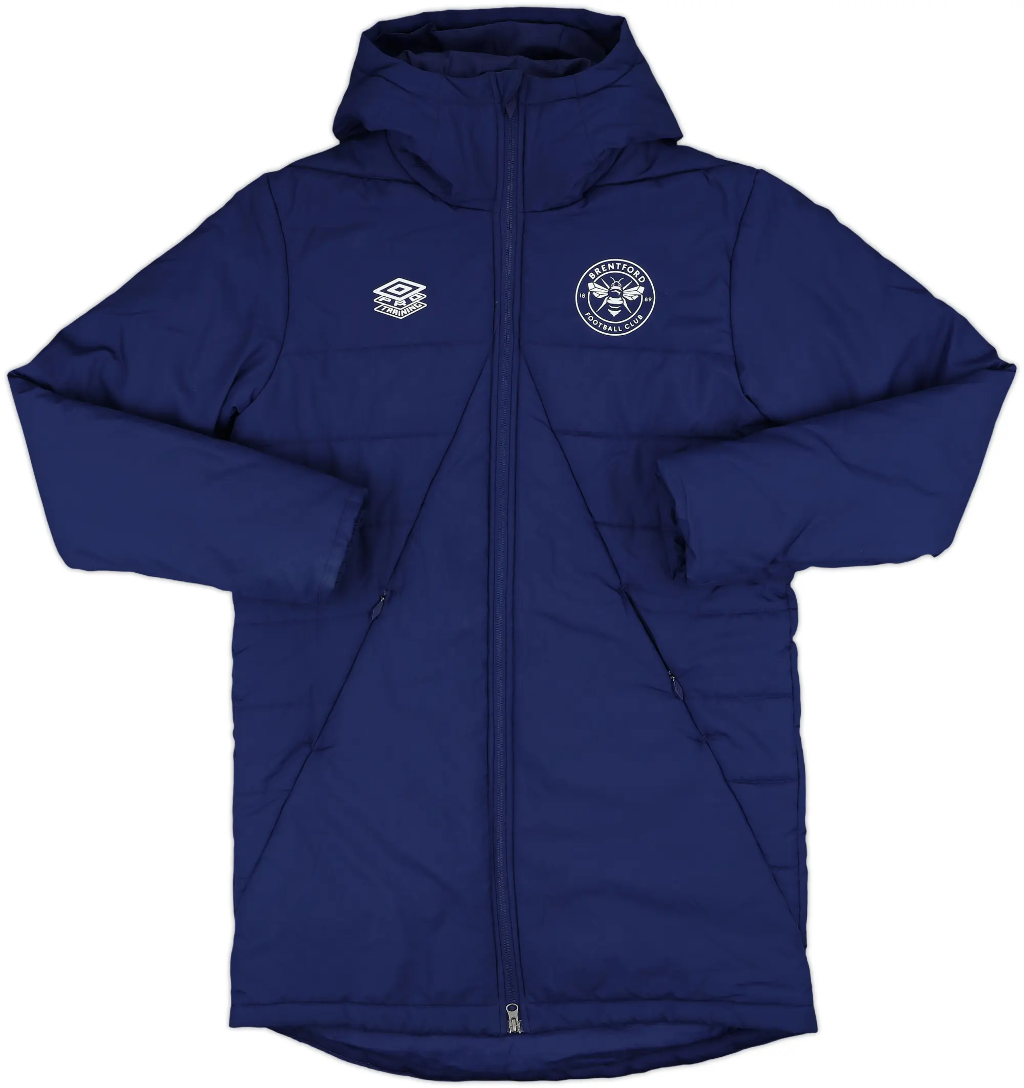 2021-22 Brentford Umbro Hooded Padded Bench Coat - 8/10 - (M)