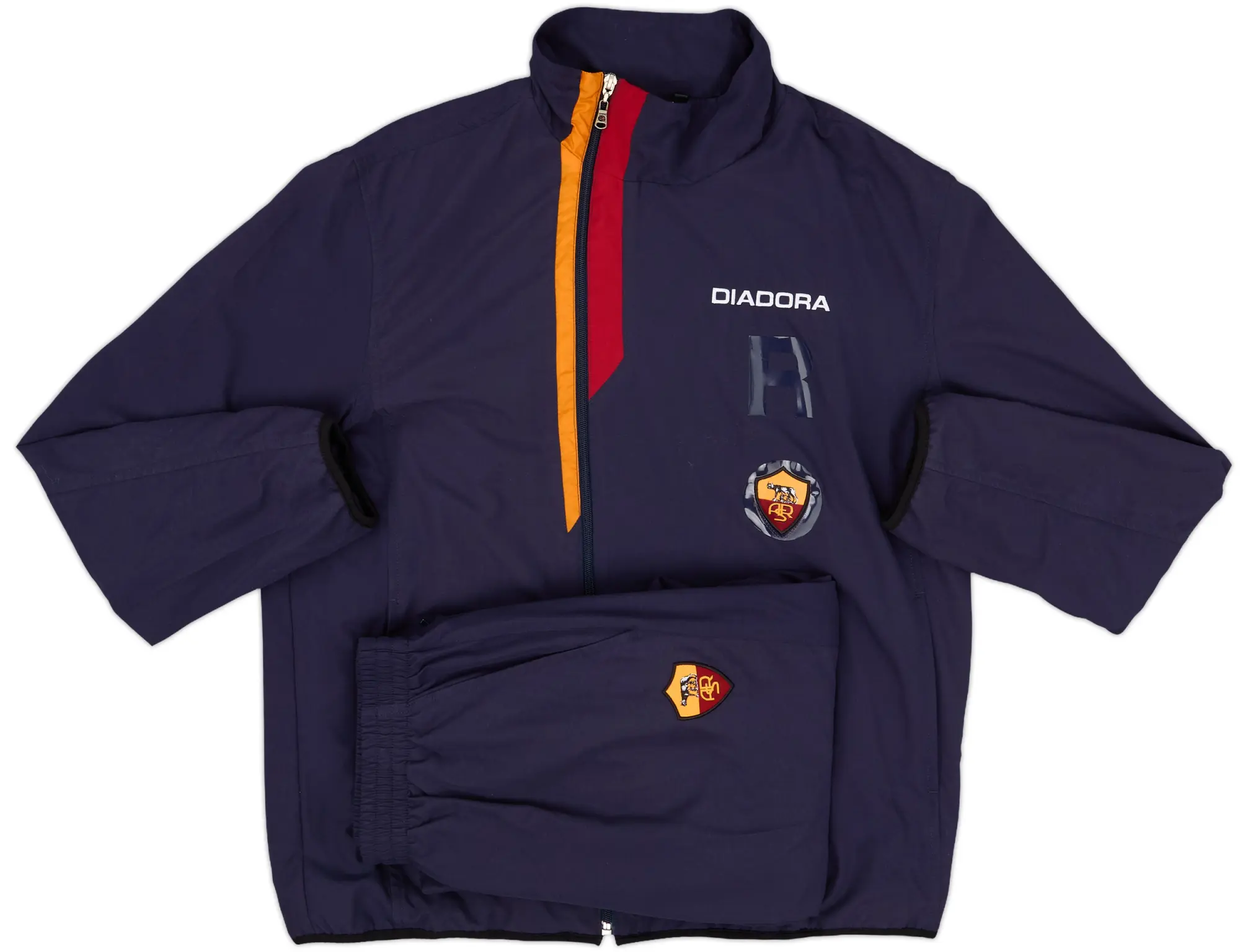 2005-06 Roma Diadora Tracksuit - 8/10 - (L)