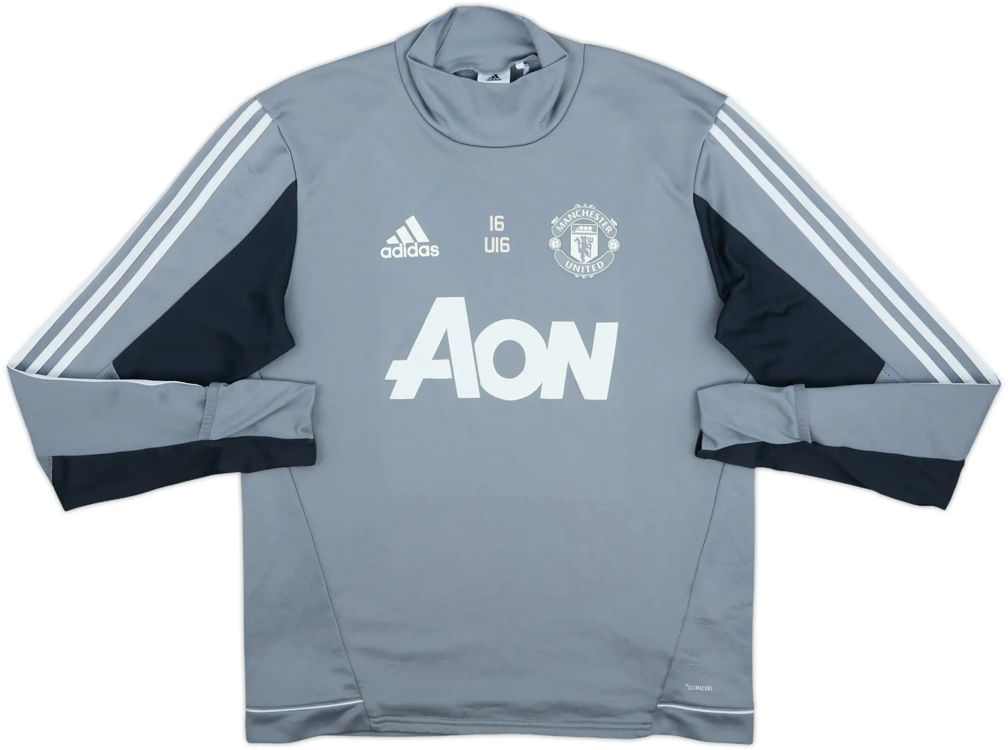 2017-18 Manchester United adidas Youth Issue Drill Top #16 - 7/10 - (M)