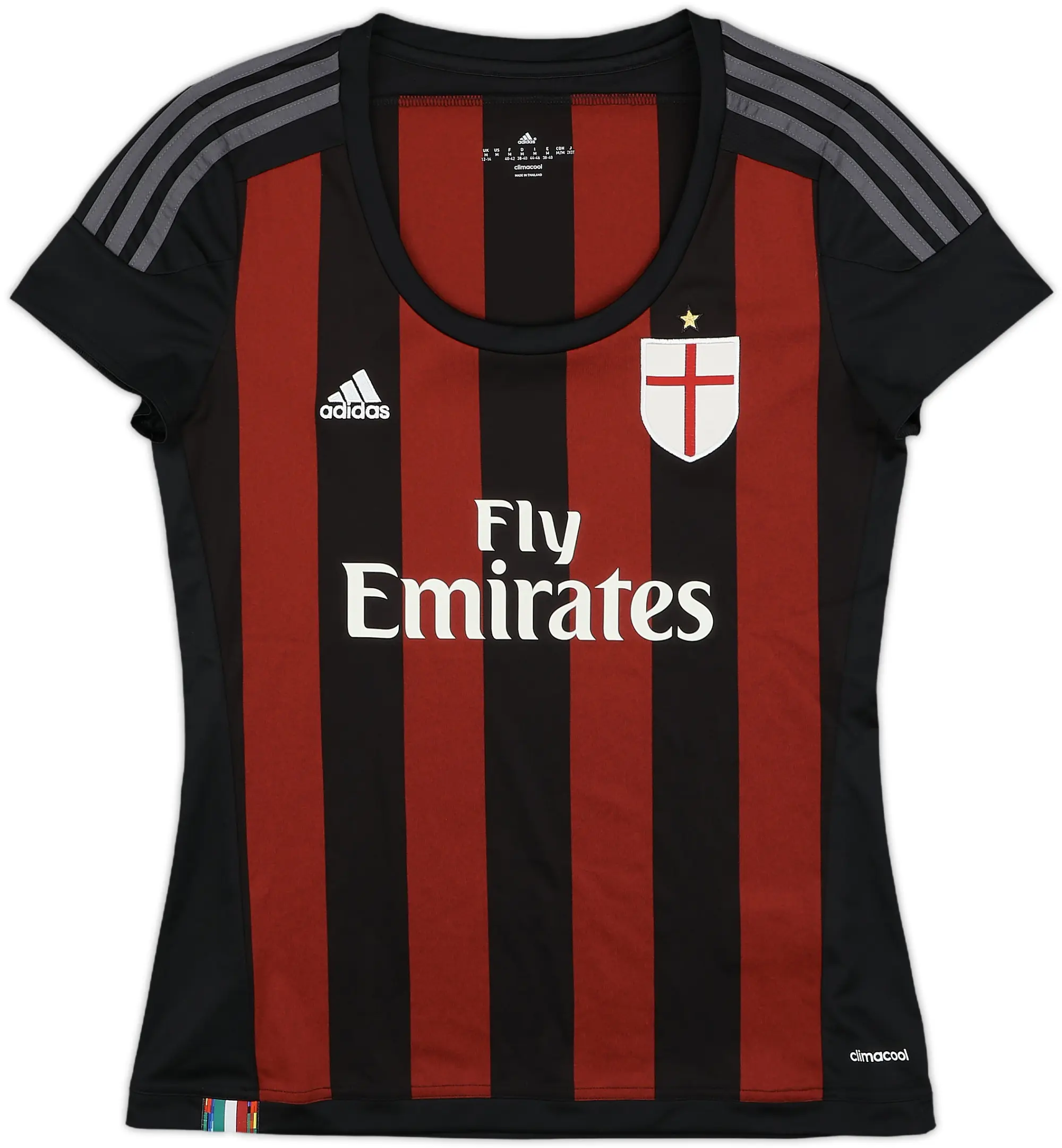 2015-16 AC Milan Home Shirt - 9/10 - (Women's M)
