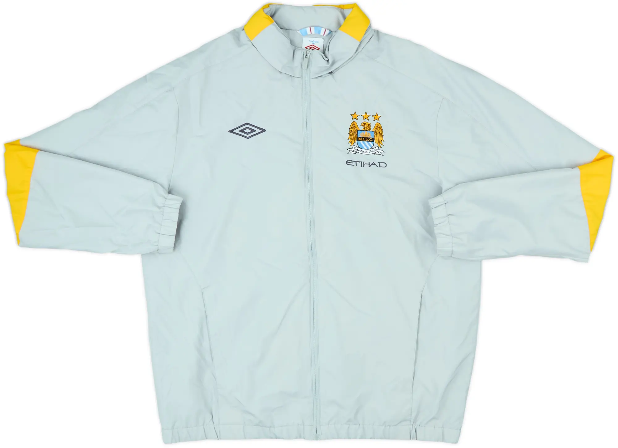 2010-11 Manchester City Umbro Hooded Rain Jacket - 10/10 - (L)