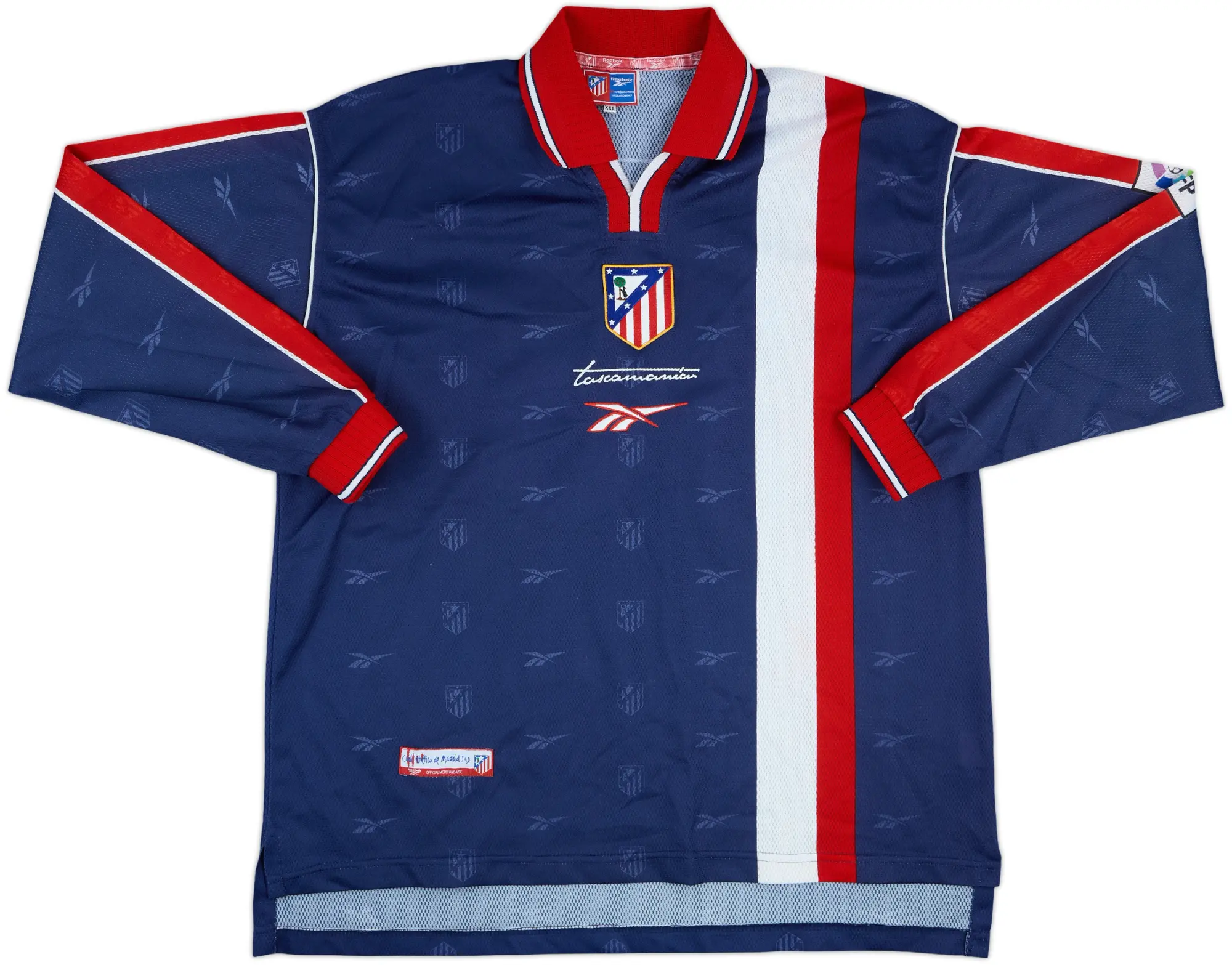 1999-00 Atletico Madrid Match Issue Away L/S Shirt #13