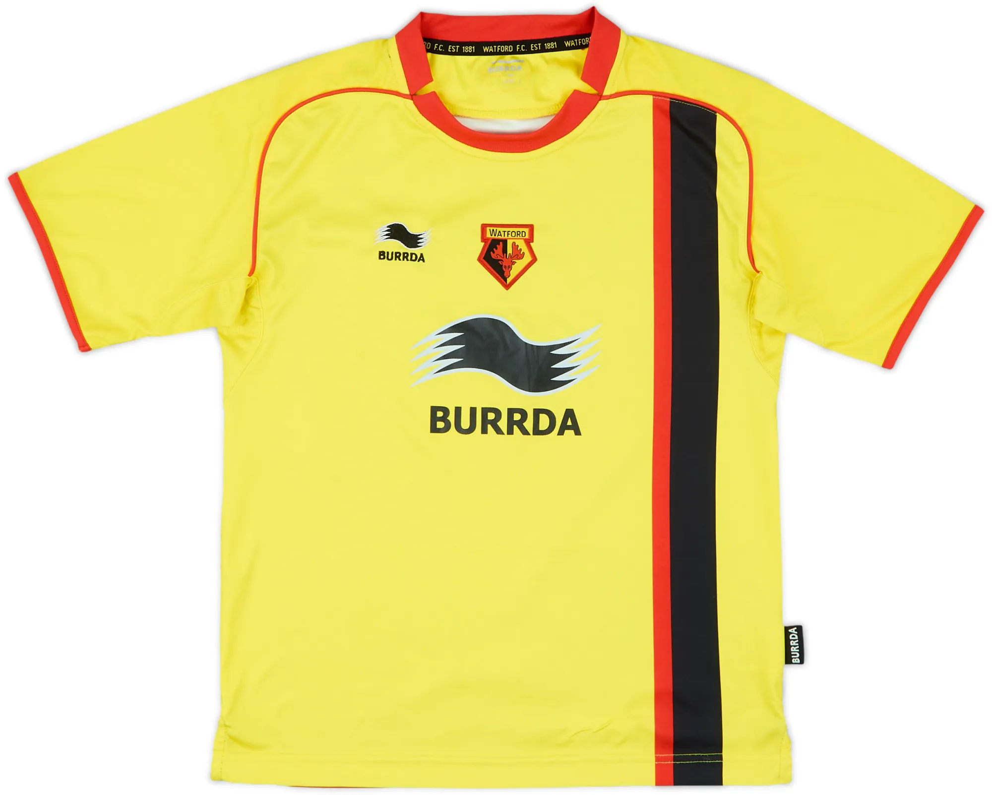 Burrda Watford Boys SS Home Shirt 2010/11