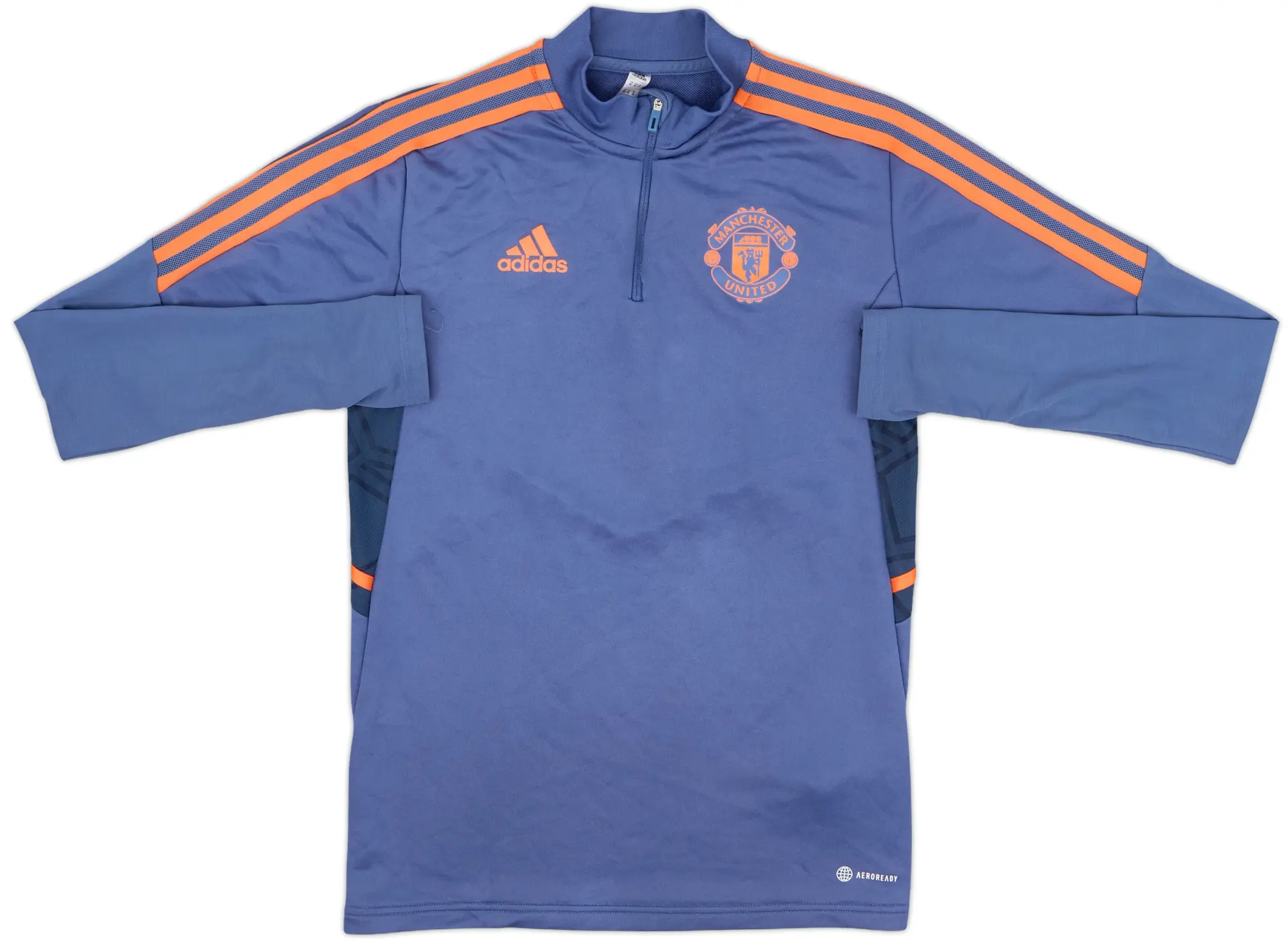 2022-23 Manchester United adidas 1/4 Zip Drill Top - 9/10 - (XS)