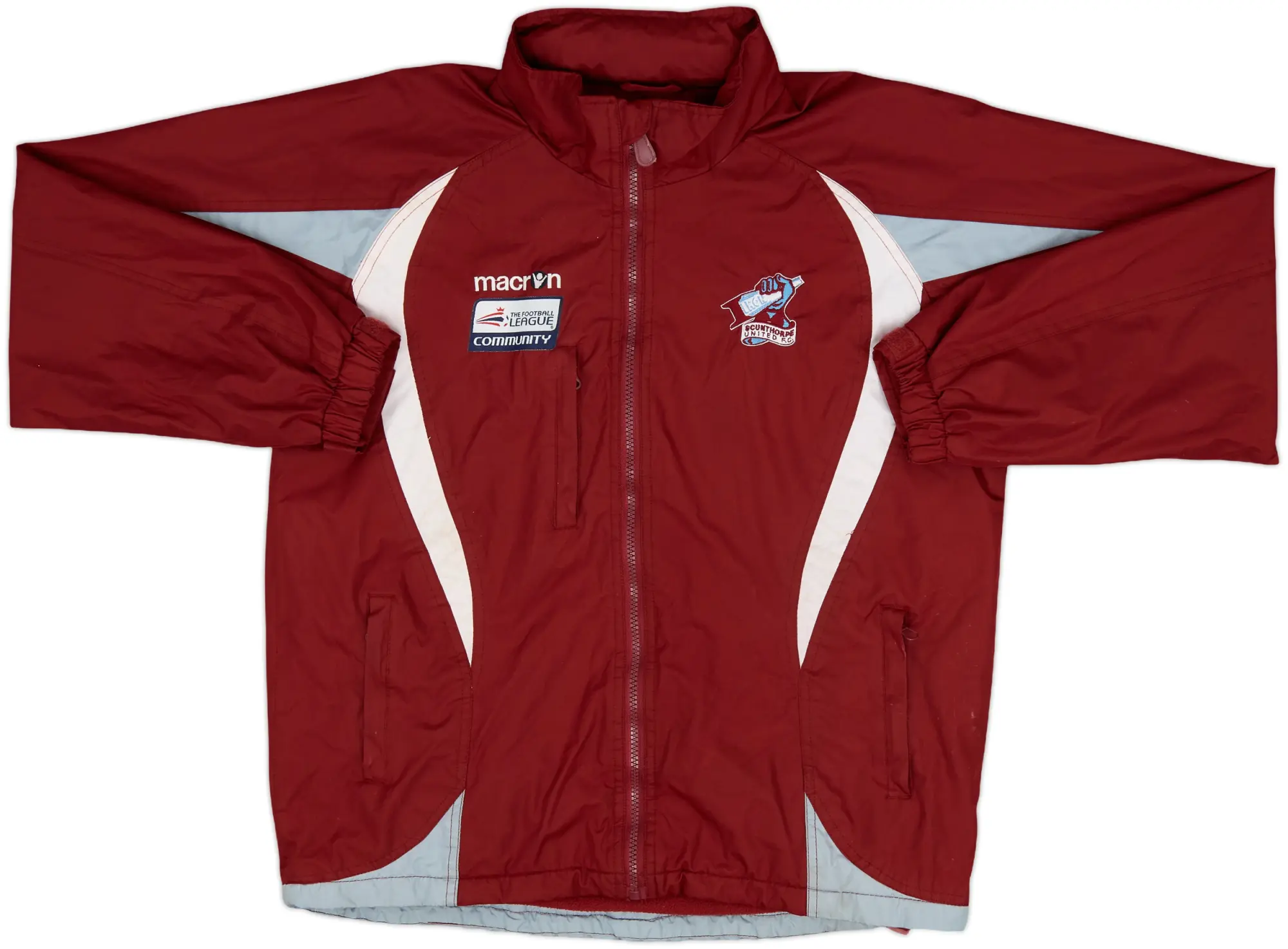 2020-21 Scunthorpe Macron Hooded Rain Jacket - 7/10 - (S)