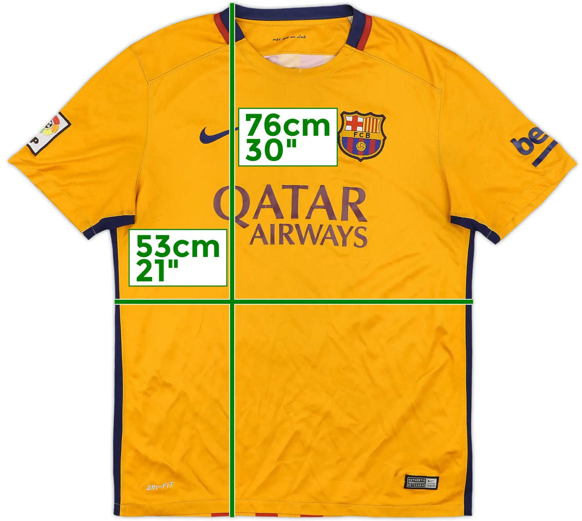 Nike Barcelona Mens SS Away Shirt 2015/16