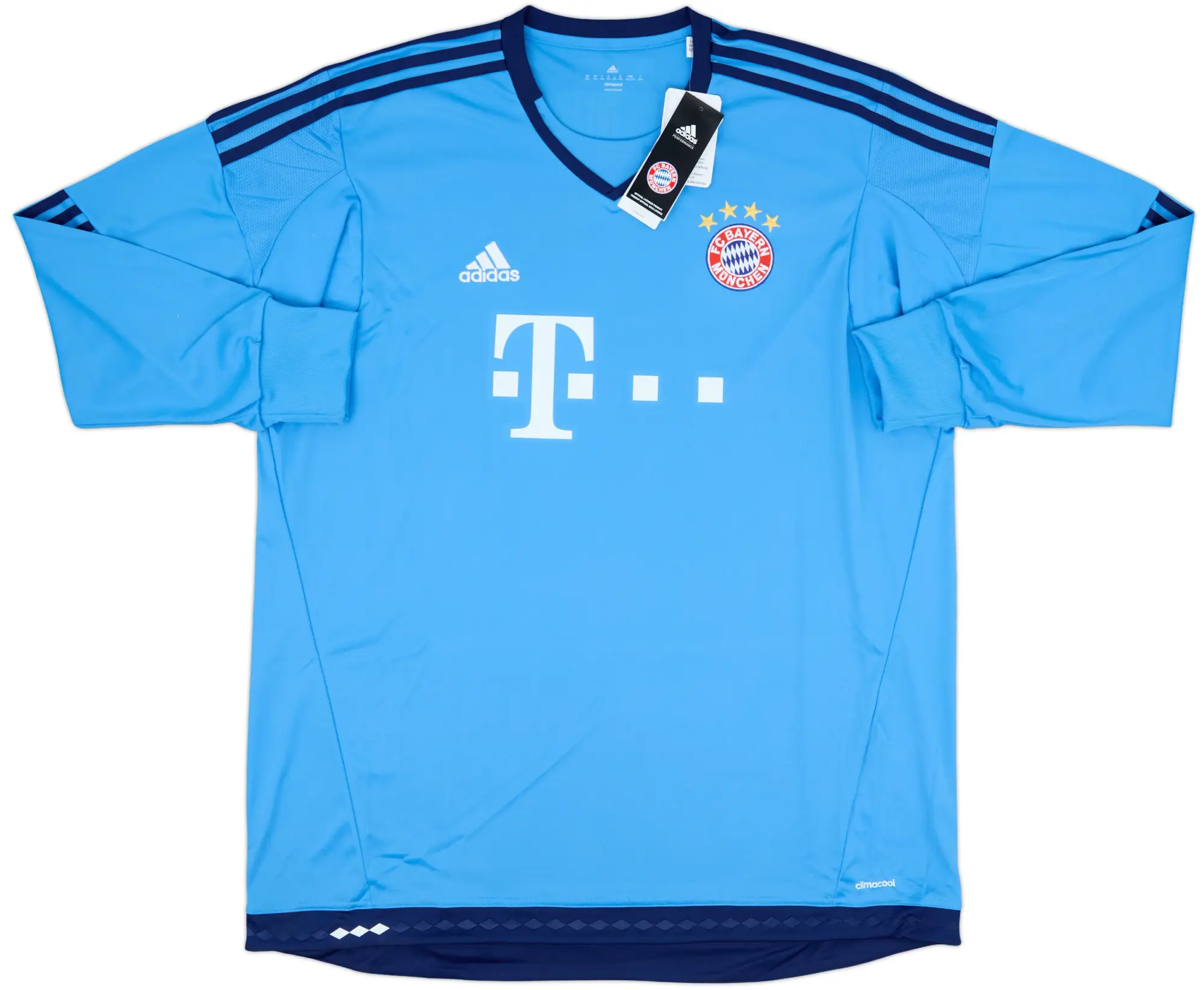 adidas Bayern Munich Mens LS Goalkeeper Home Shirt 2015/16