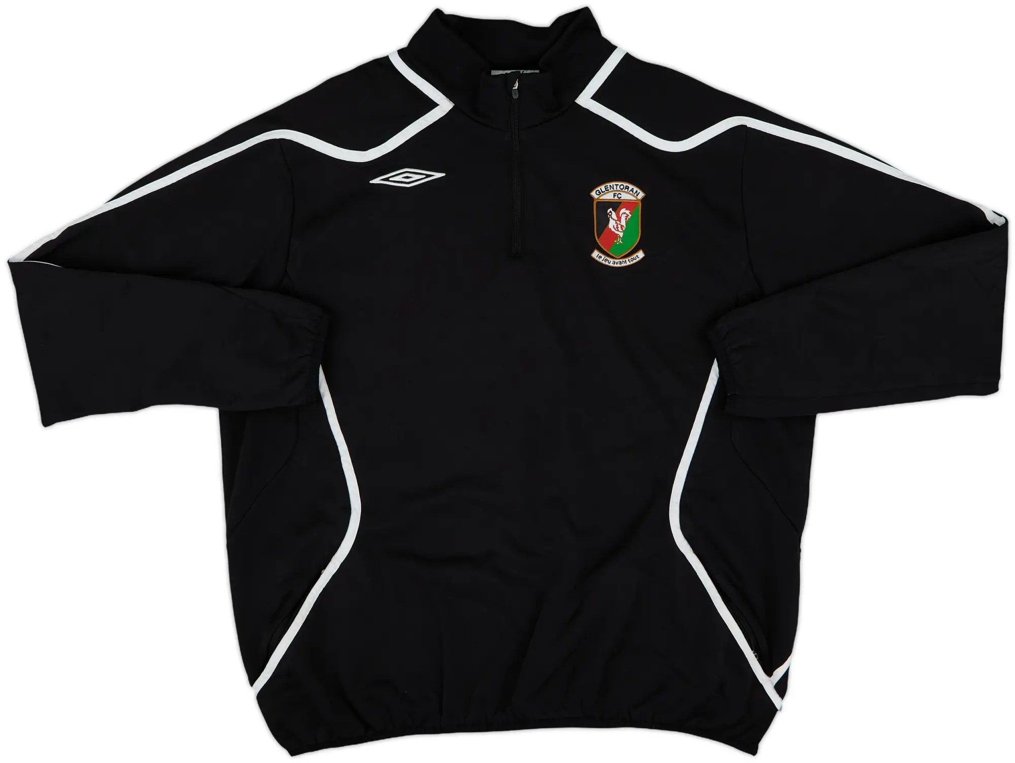2007-08 Glentoran Umbro 1/4 Zip Drill Top - 6/10 - (XXL)