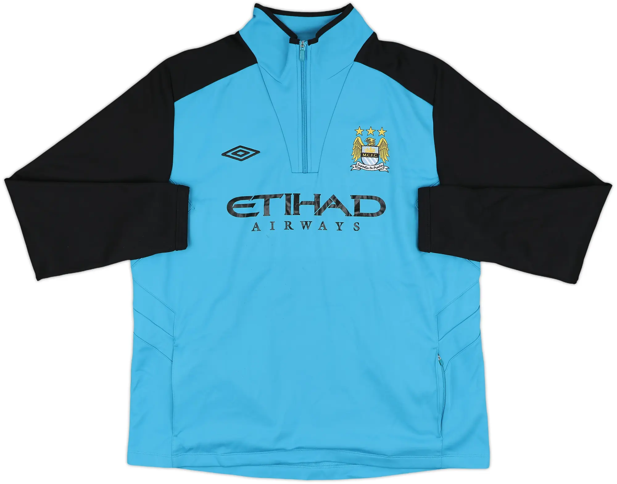 2011-12 Manchester City Umbro 1/4 Zip Drill Top - 7/10 - (XXL)