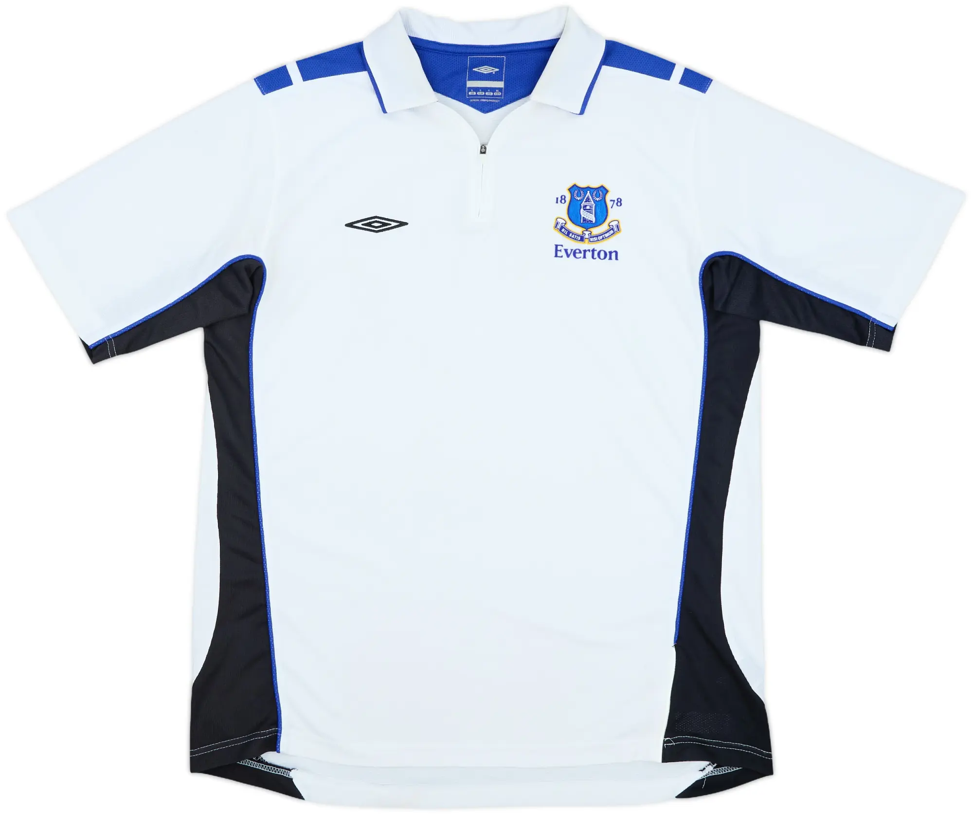 2005-06 Everton Umbro 1/4 Zip Polo Shirt - 8/10 - (L)