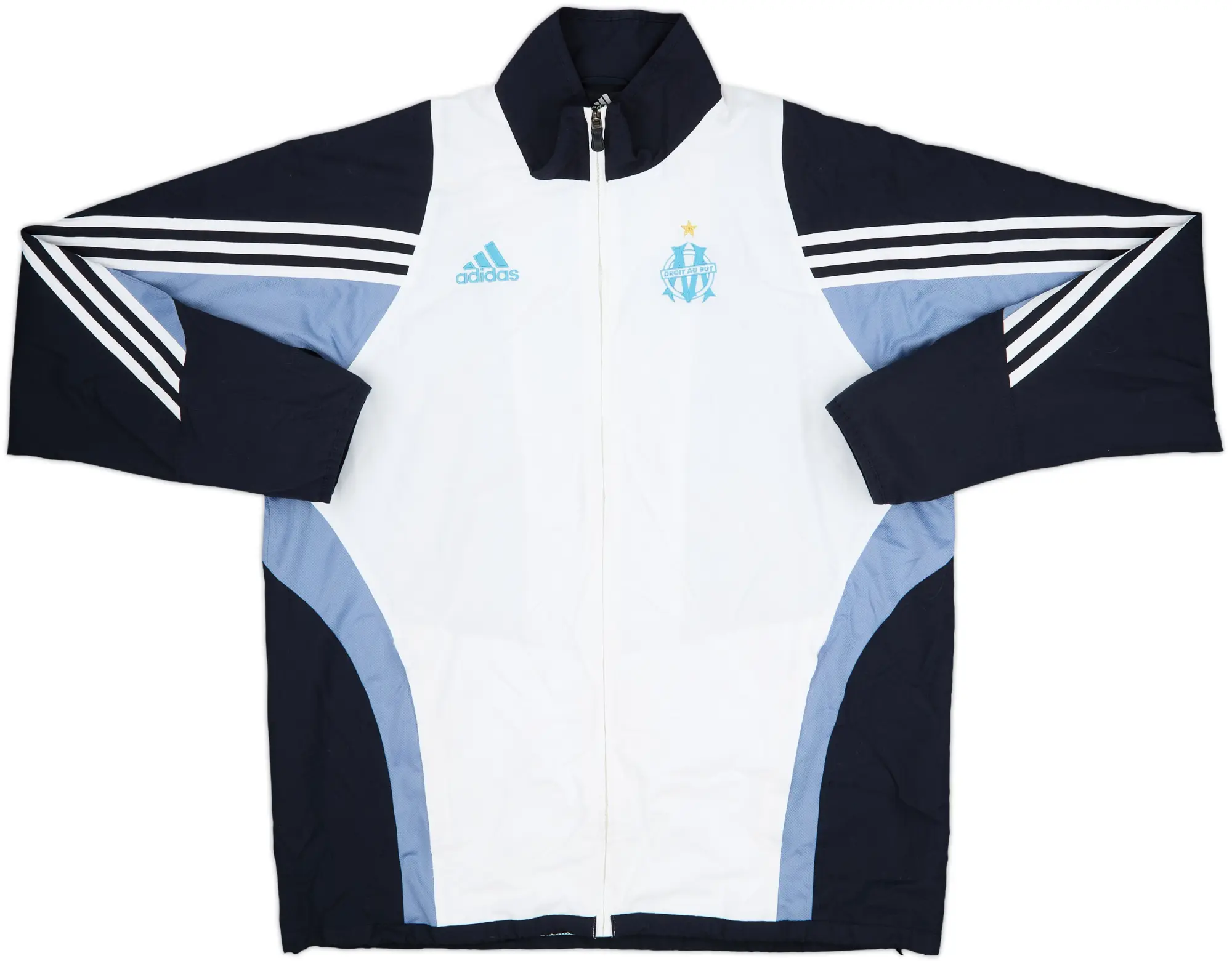 2003-04 Olympique Marseille adidas Track Jacket - 8/10 - (L)