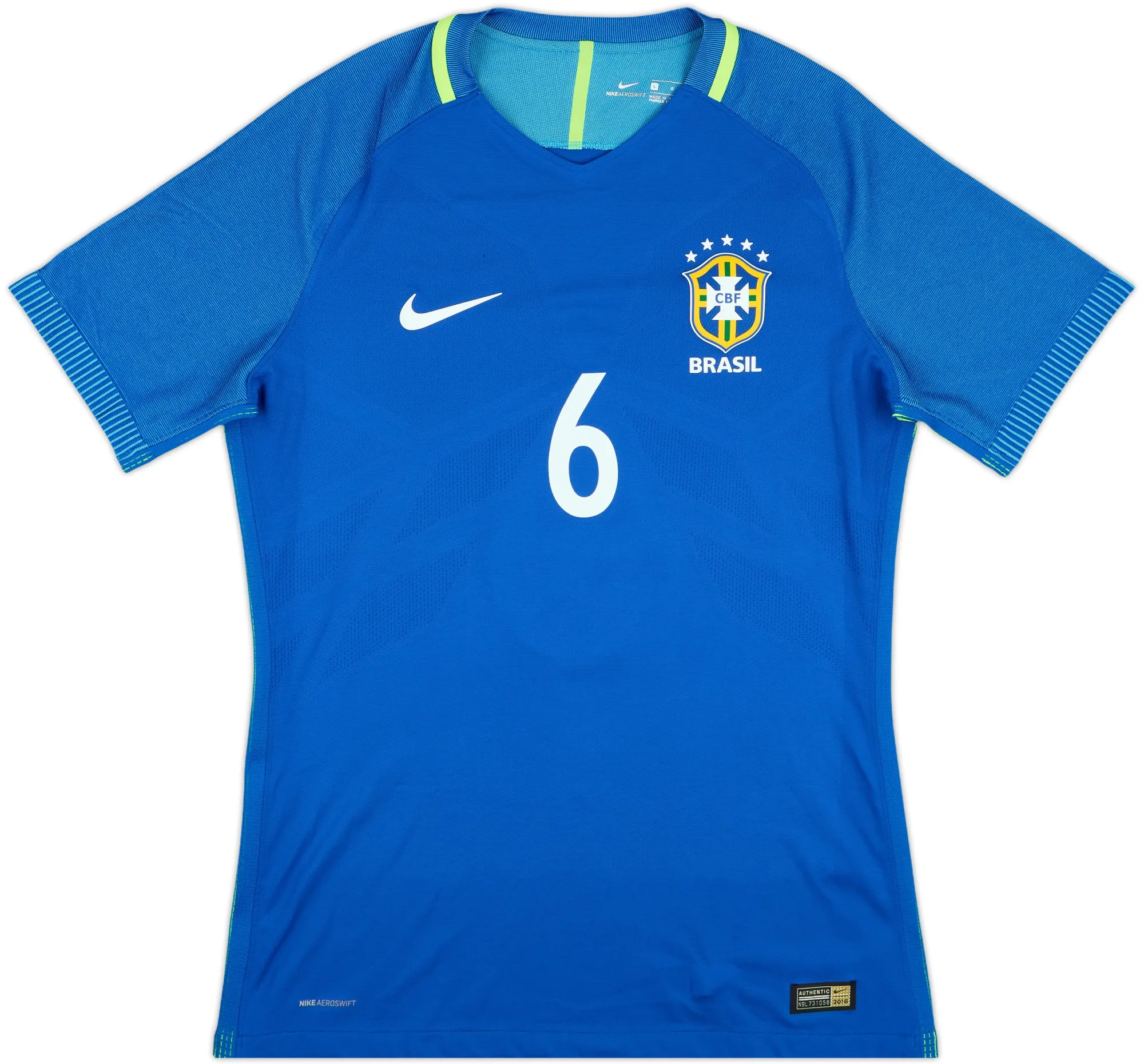 Nike Brazil Mens SS Player Issue Away Shirt 2016