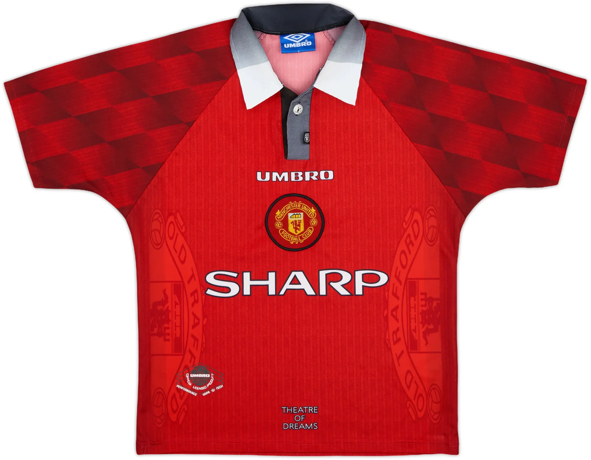 1996-98 Manchester United Home Shirt #7 - 9/10 - (Y)