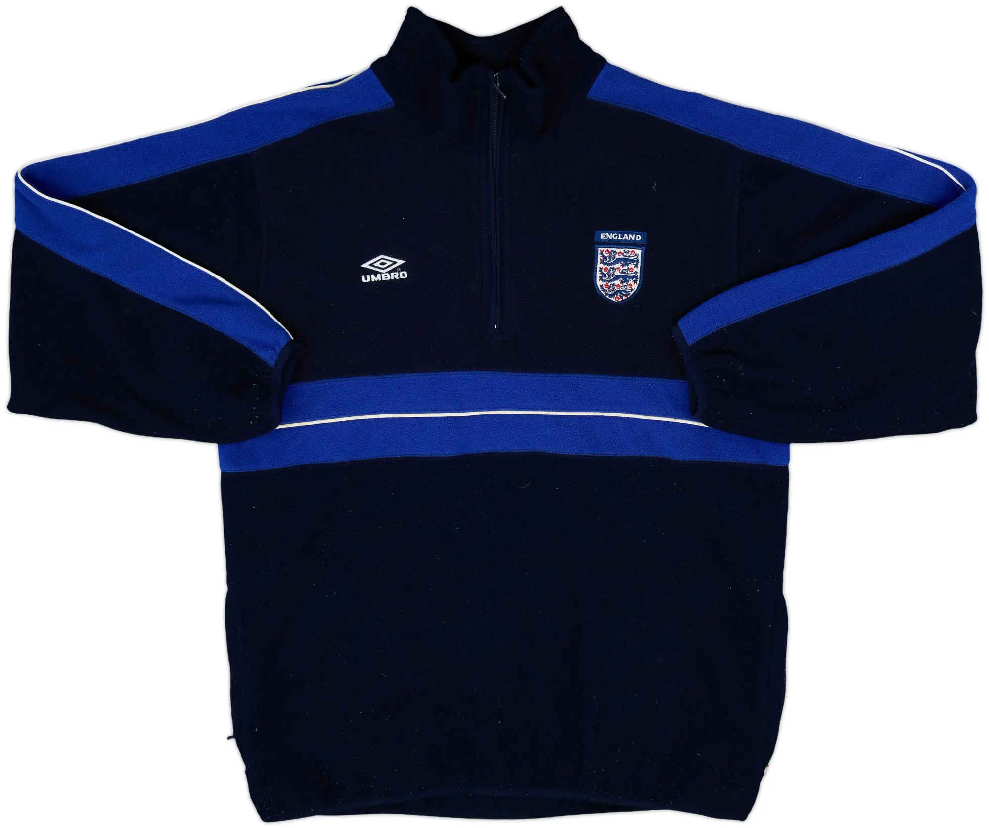 2002-04 England Umbro 1/4 Zip Fleece Top - 8/10 - (M)