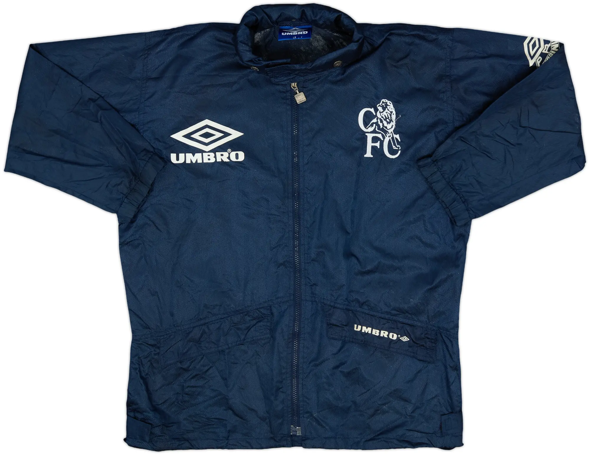 1994-95 Chelsea Umbro Hooded Rain Jacket - 8/10 - (L.Boys)