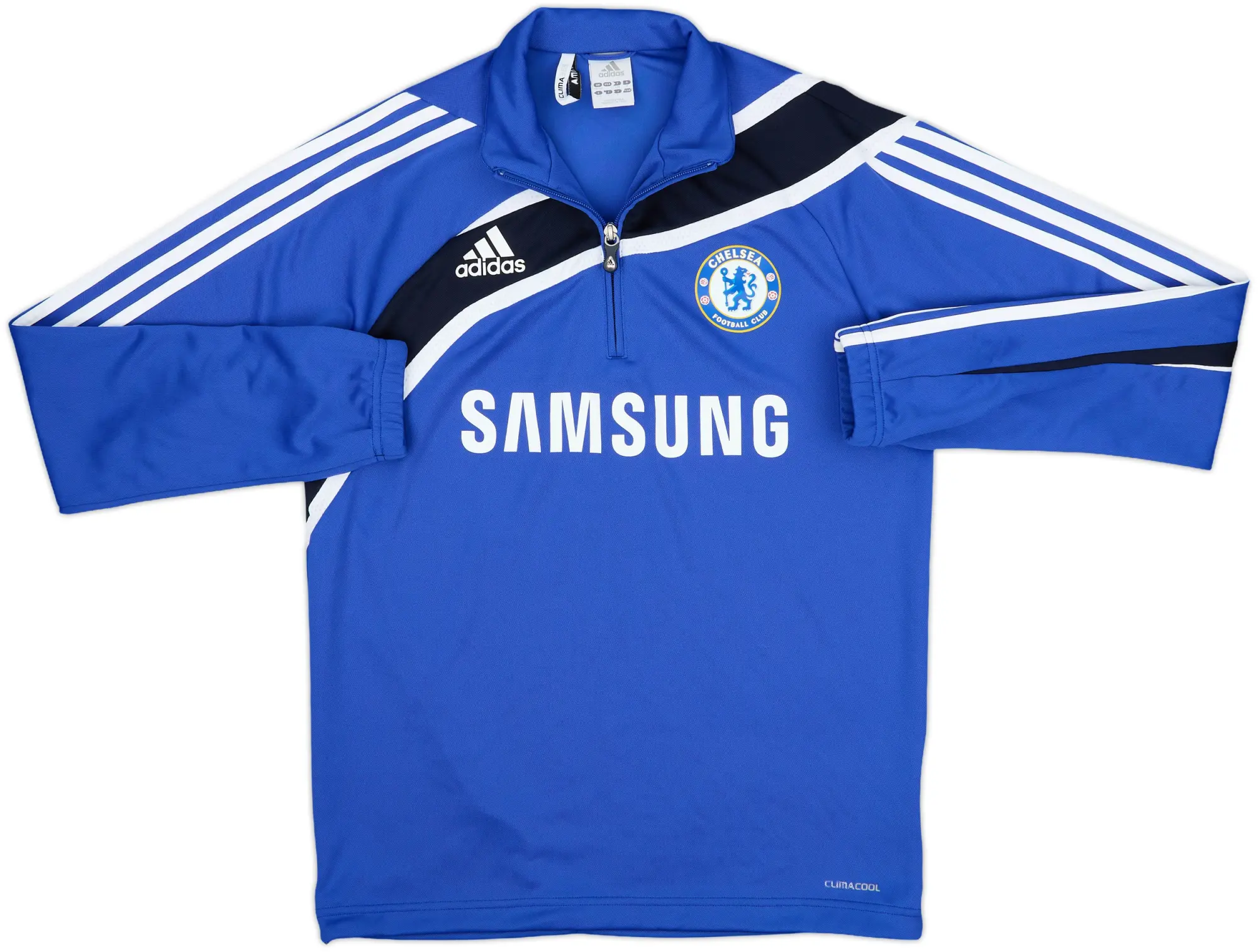 2009-10 Chelsea adidas 1/4 Zip Drill Top - 9/10 - (M)