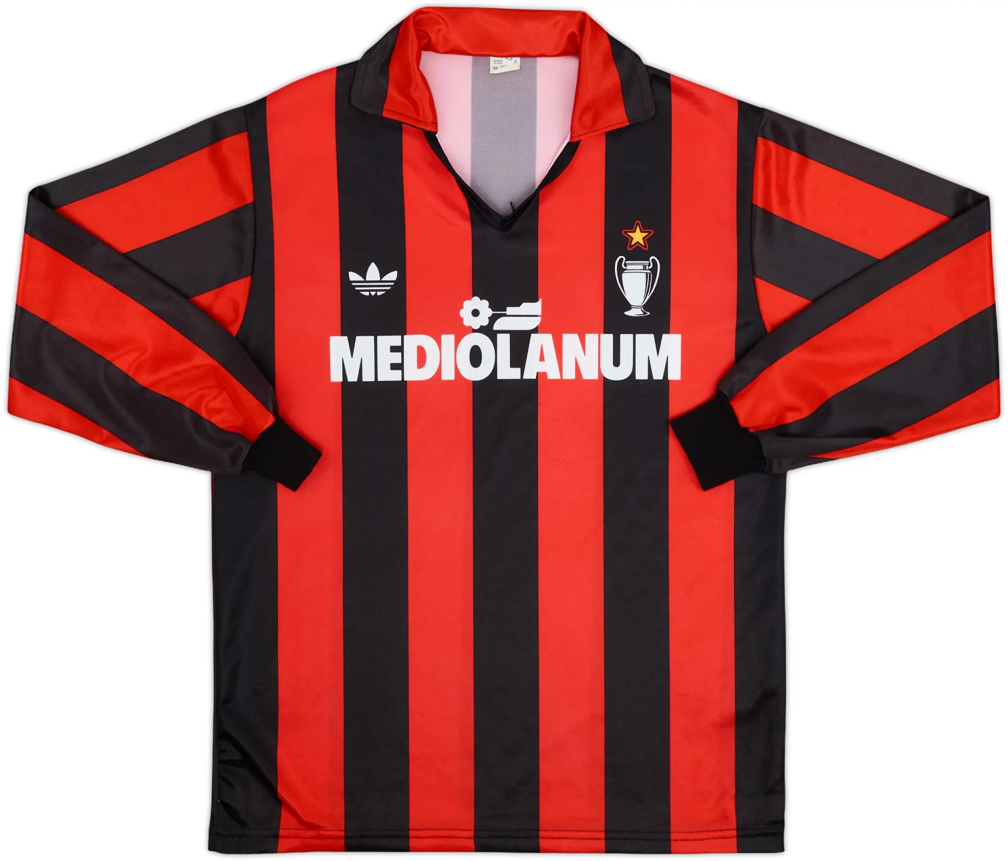 1990-91 AC Milan Basic Home L/S Shirt - 9/10 - (XS)