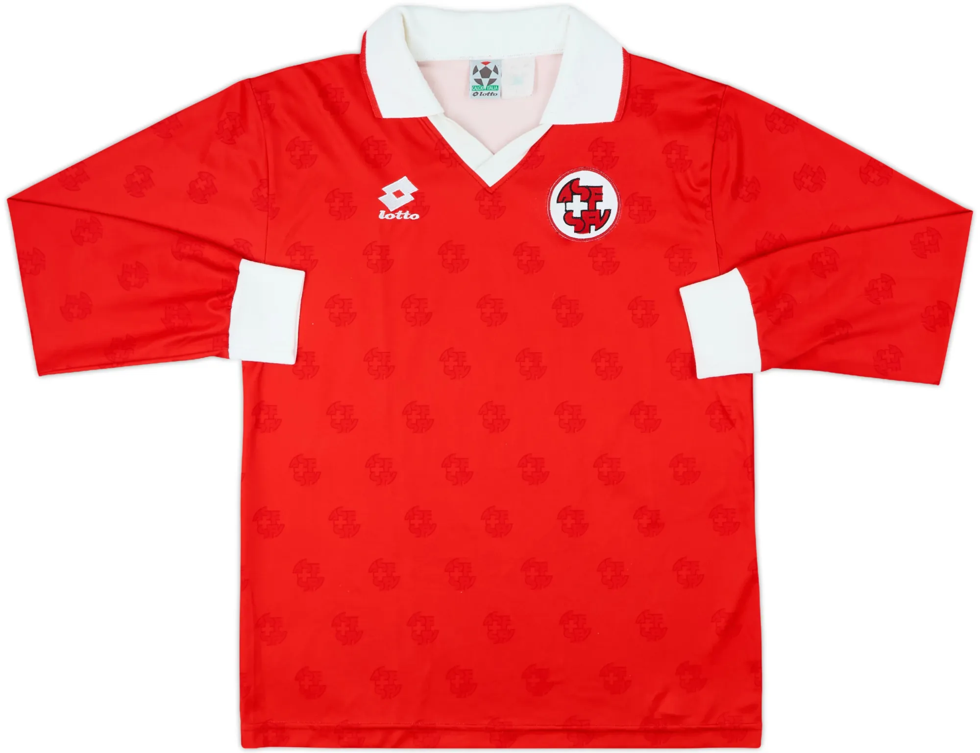 Lotto Switzerland Mens LS Home Shirt 1994