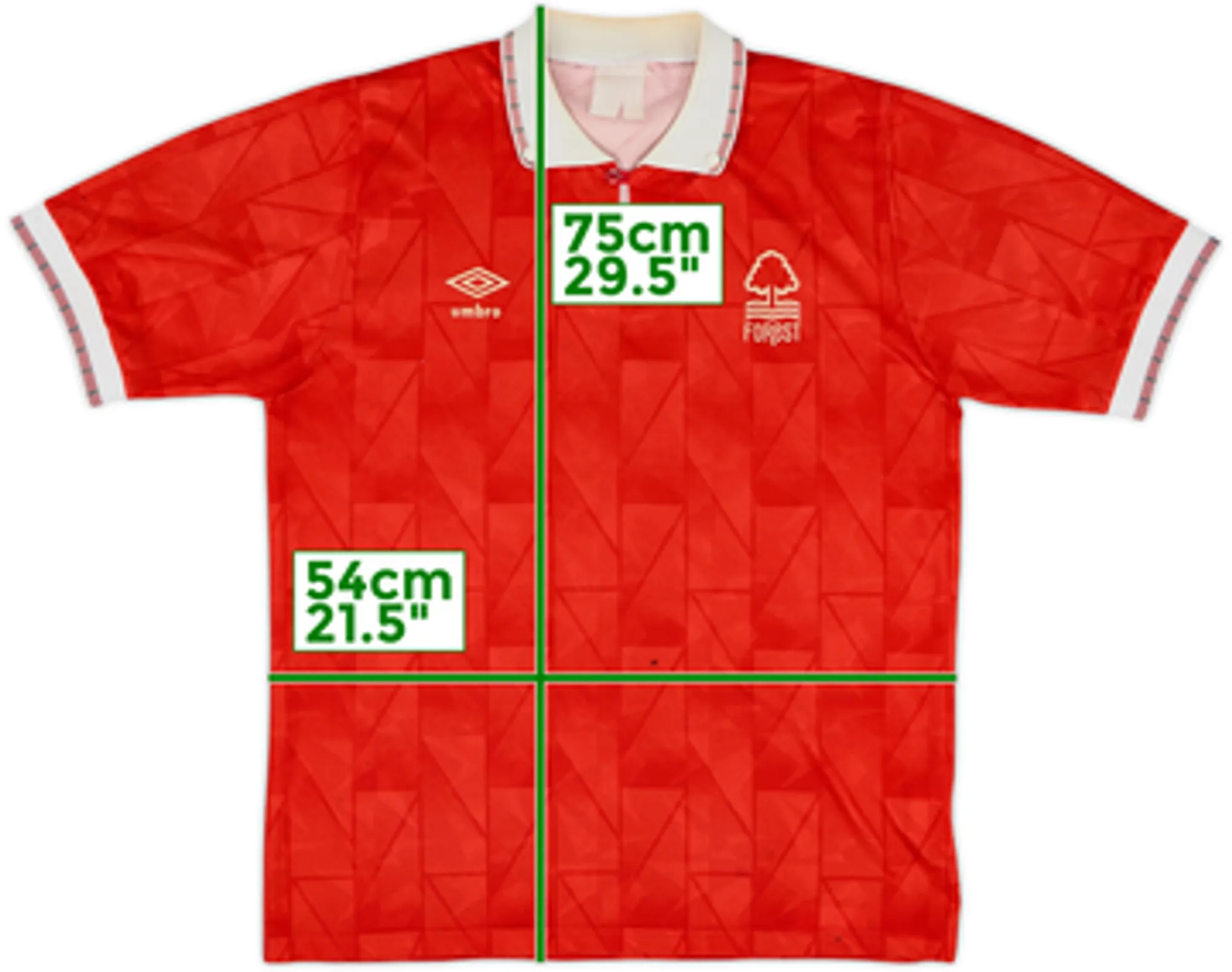 Umbro Nottingham Forest Mens SS Home Shirt 1990/92