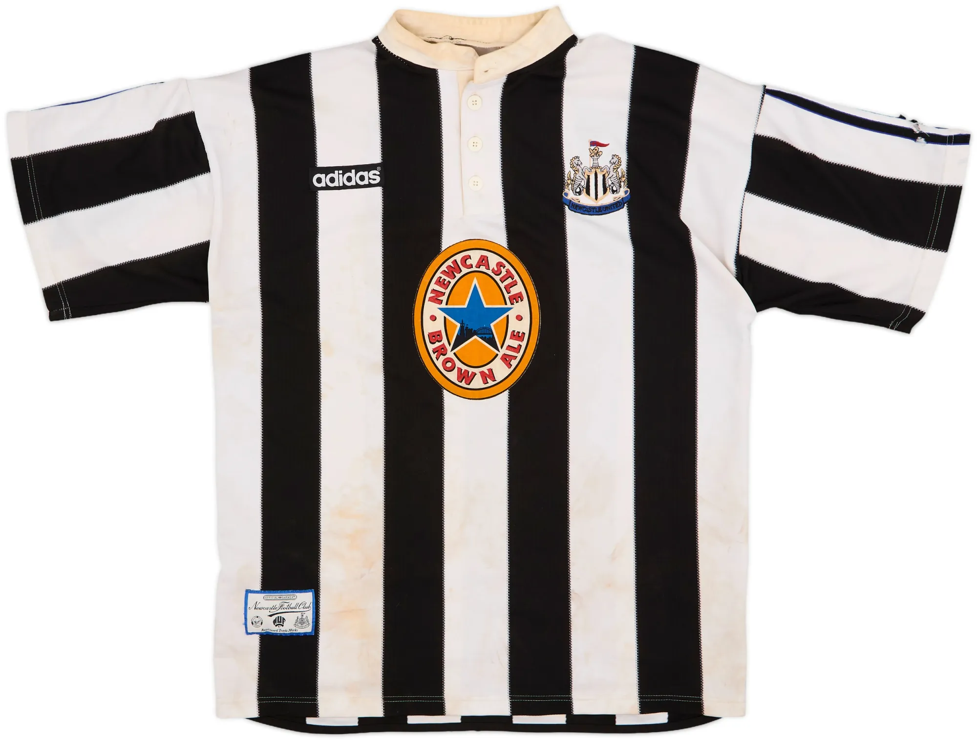 adidas Newcastle United Mens SS Home Shirt 1995/97