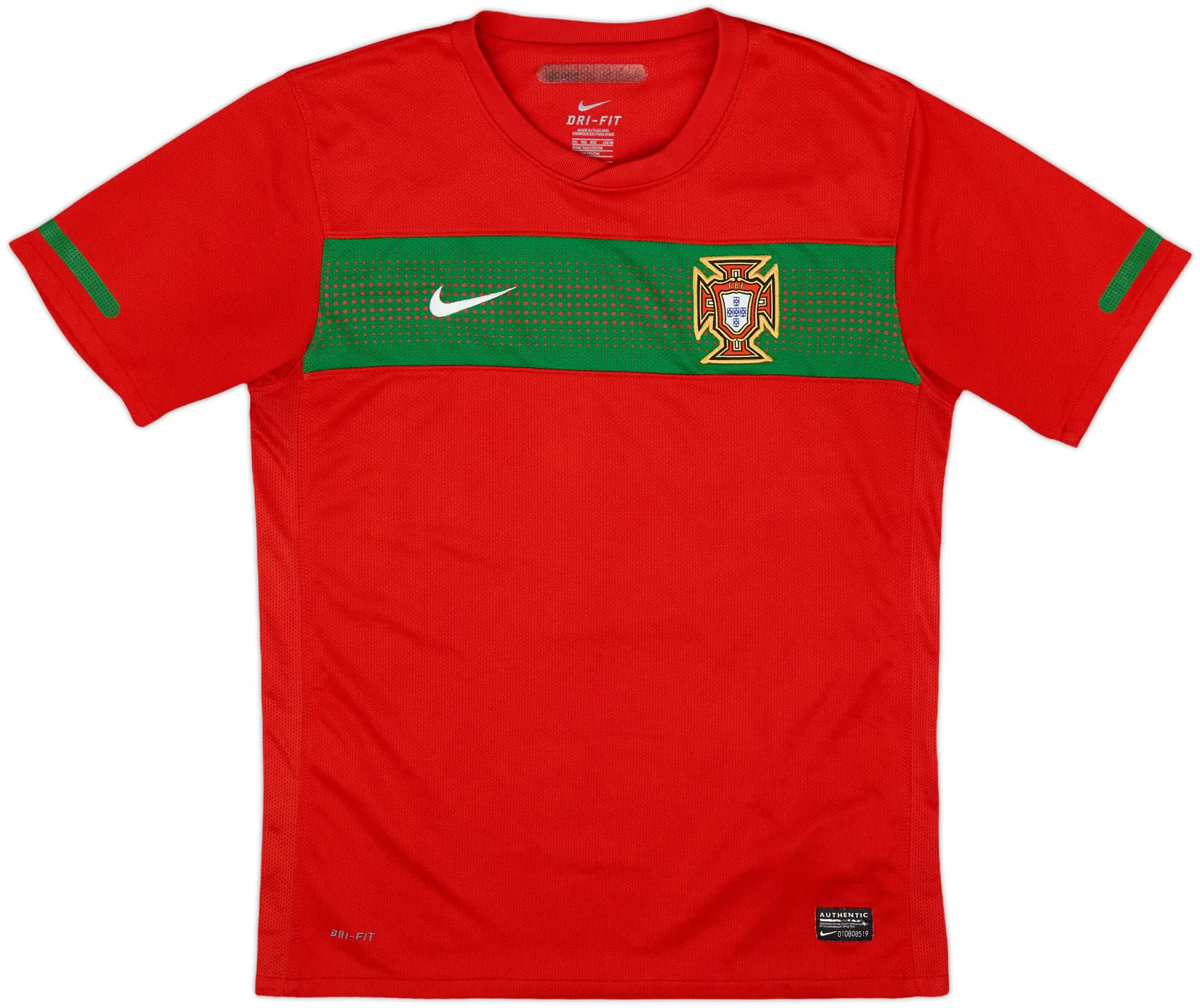 Nike Portugal Boys SS Home Shirt 2010