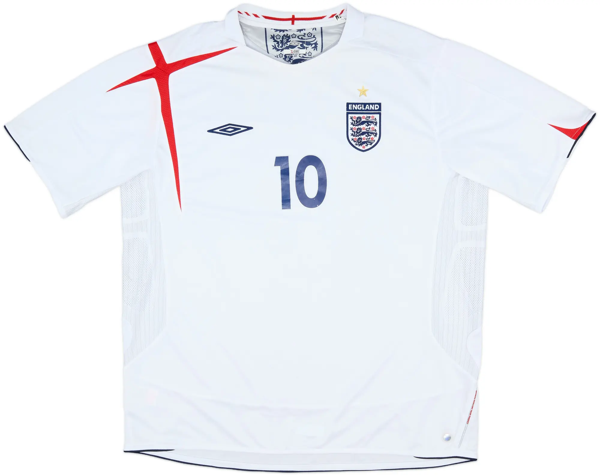 2005-07 England Home Shirt #10 - 6/10 - (XXL)